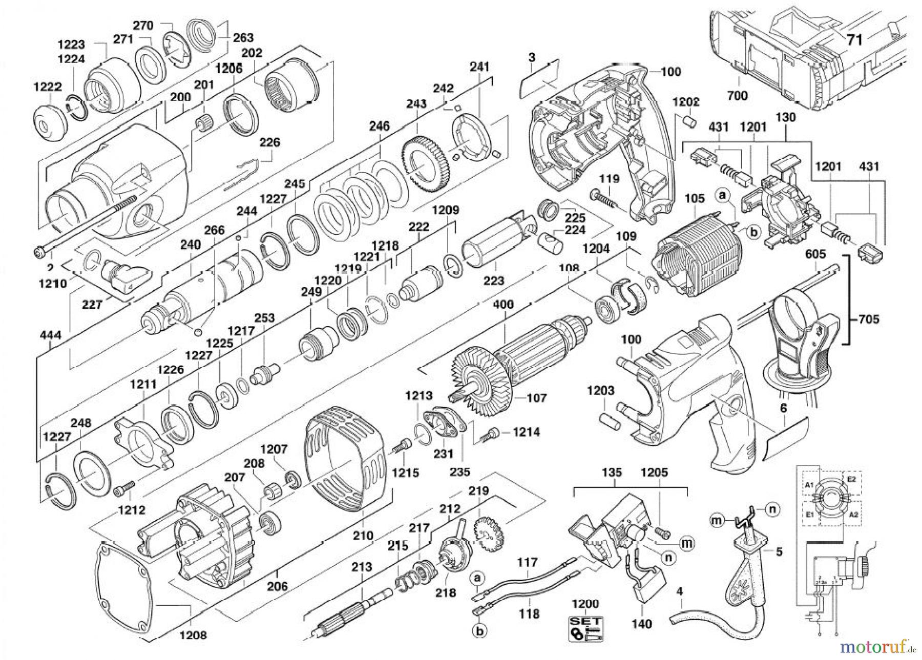  AEG Powertools Bohren und Schrauben BOHR- & KOMBIHÄMMER  BH 22 E