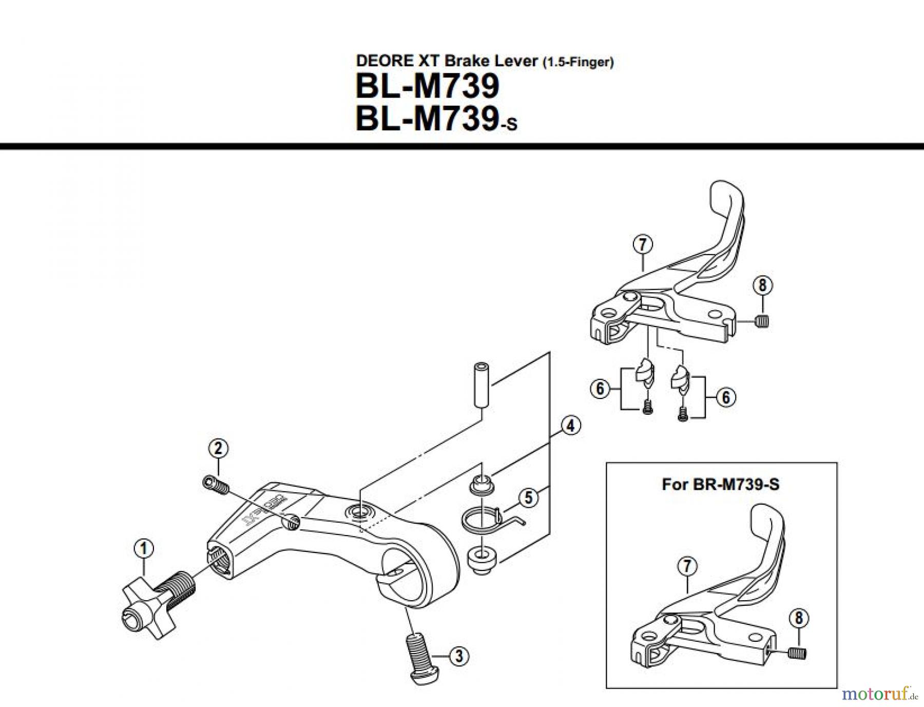 Shimano BL Brake Lever - Bremshebel BL-M739-S