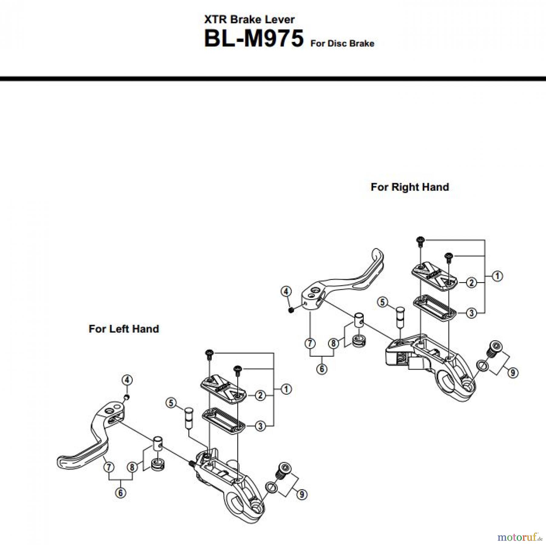 Shimano BL Brake Lever - Bremshebel BL-M975