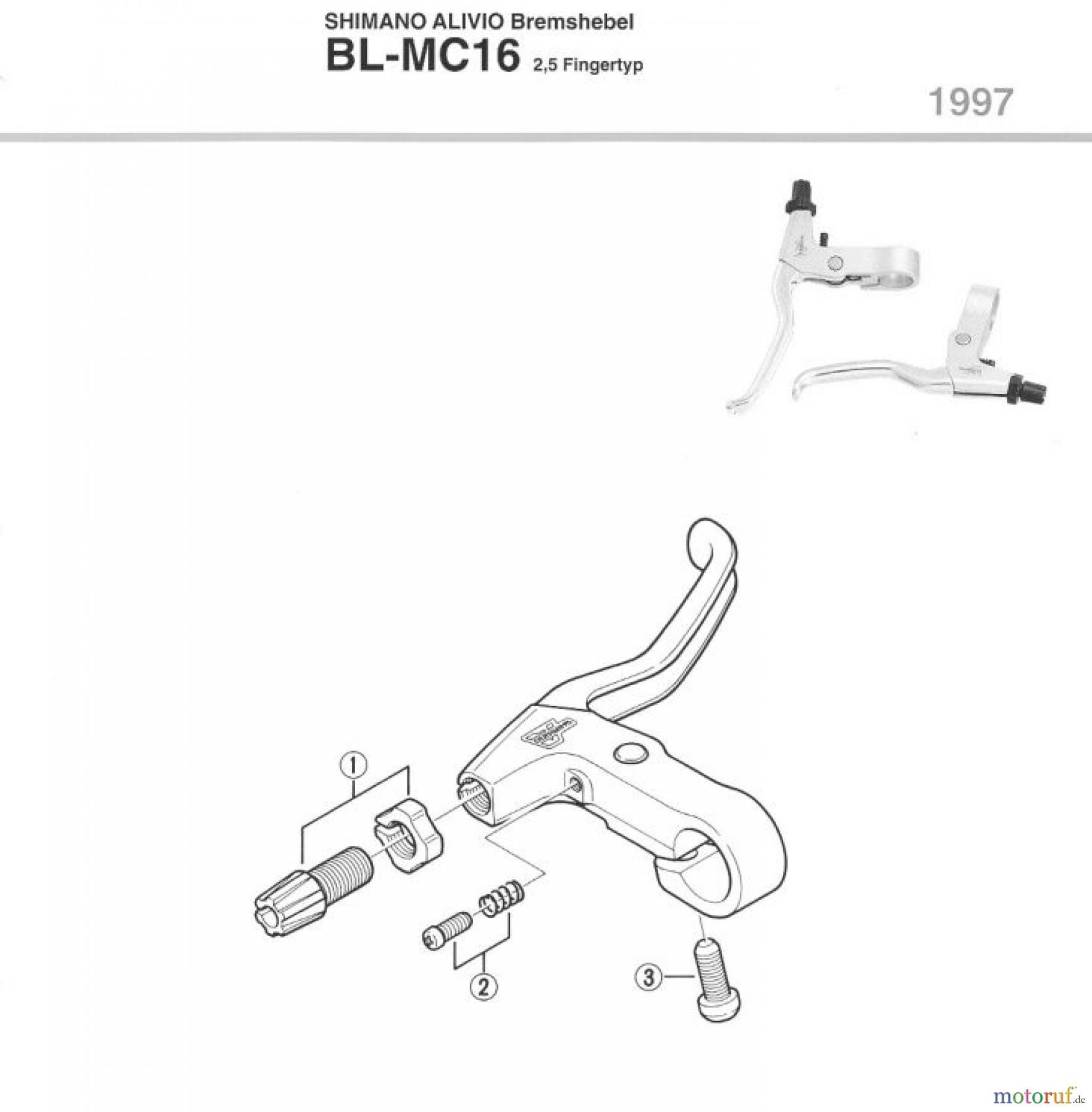 Shimano BL Brake Lever - Bremshebel BL-MC16-97