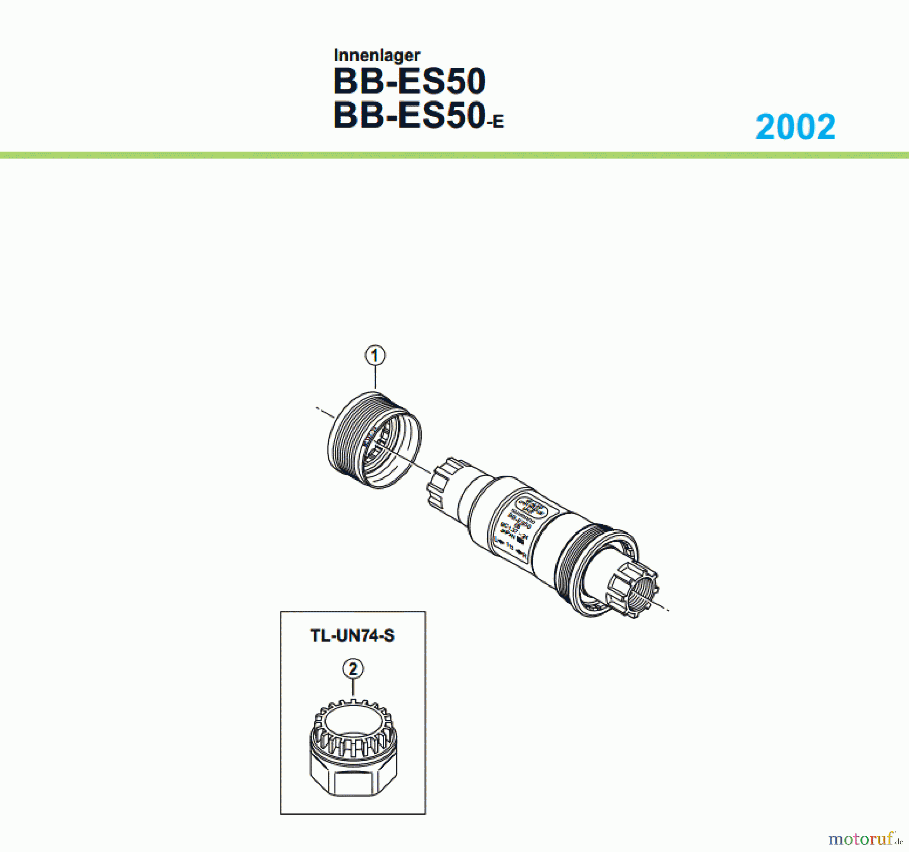 Shimano BB Bottom Bracket- Tretlager BB-ES50, BB-ES50-E