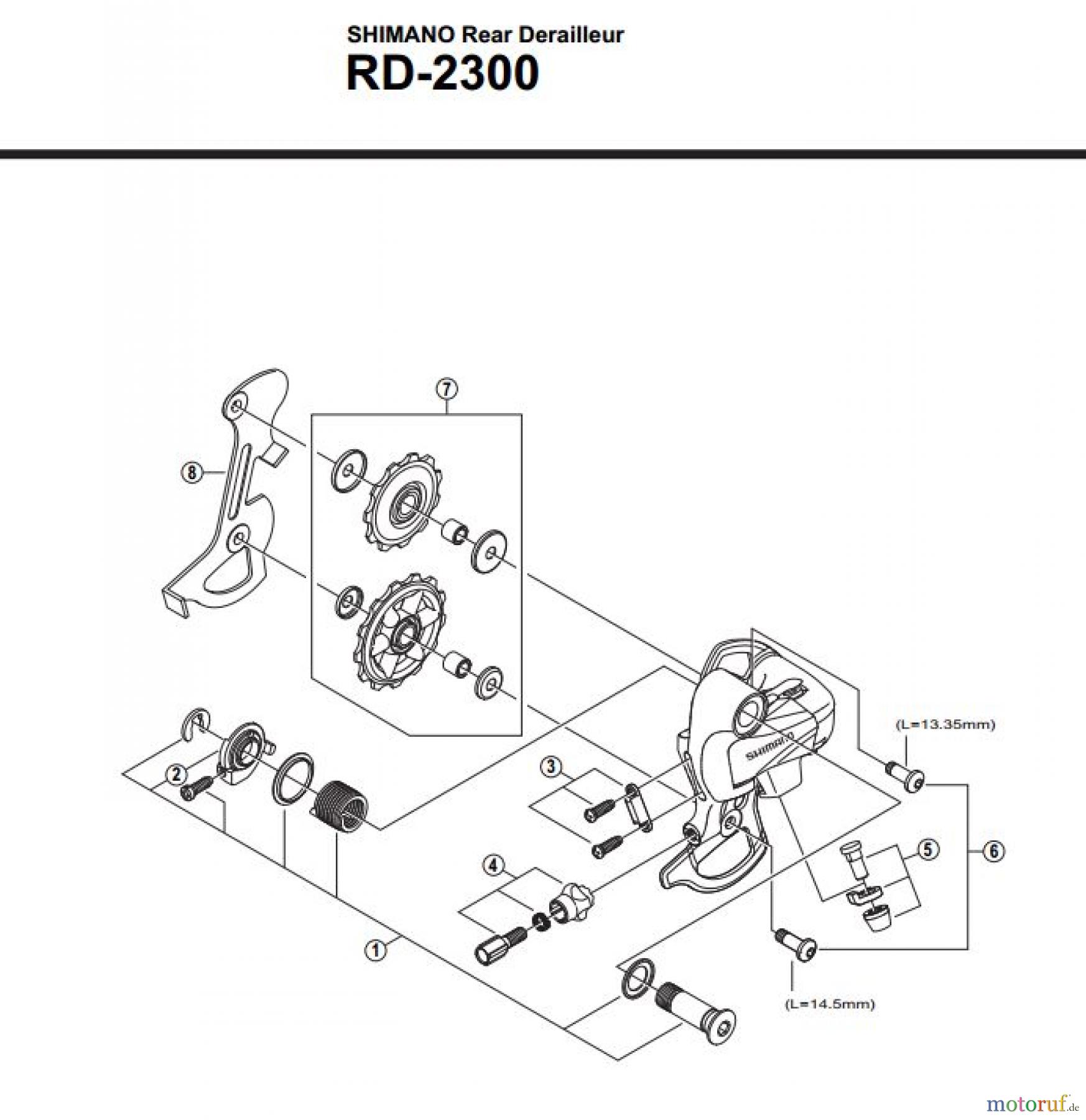 Shimano RD Rear Derailleur - Schaltwerk RD-2300-2923