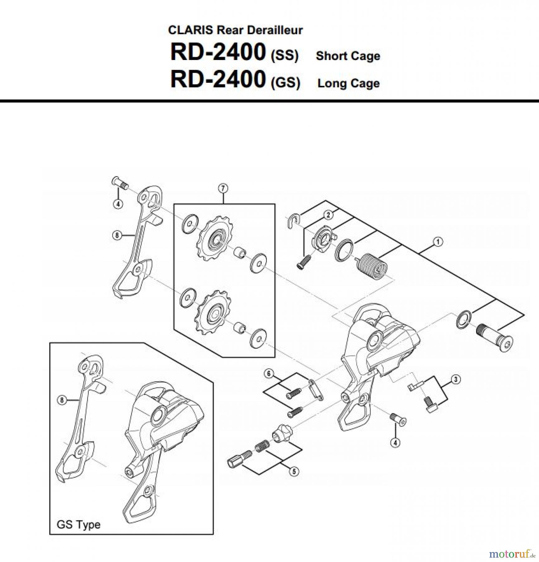 Shimano RD Rear Derailleur - Schaltwerk RD-2400-3489