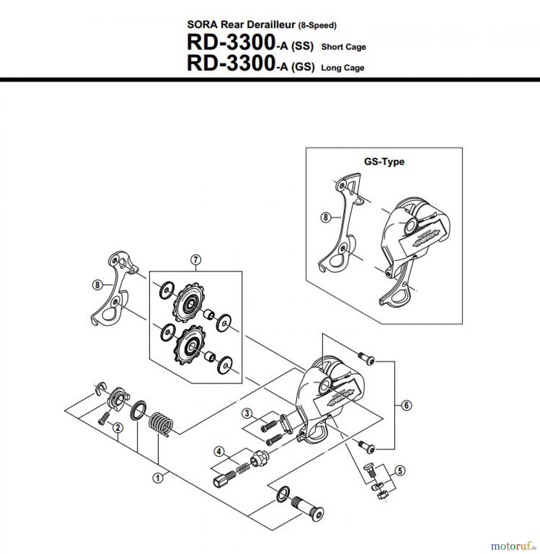 Shimano RD Rear Derailleur - Schaltwerk RD-3300-A-12539