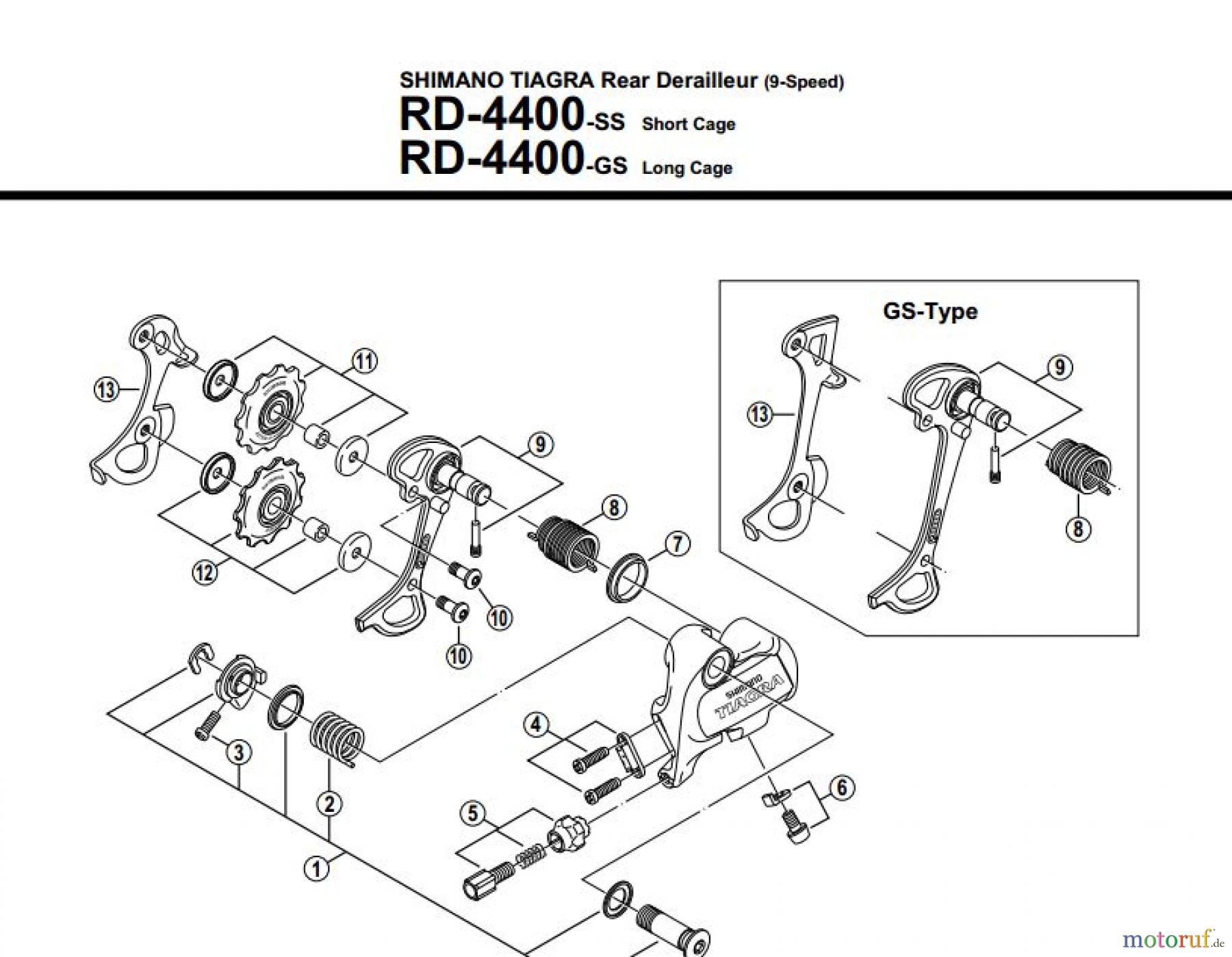 Shimano RD Rear Derailleur - Schaltwerk RD-4400
