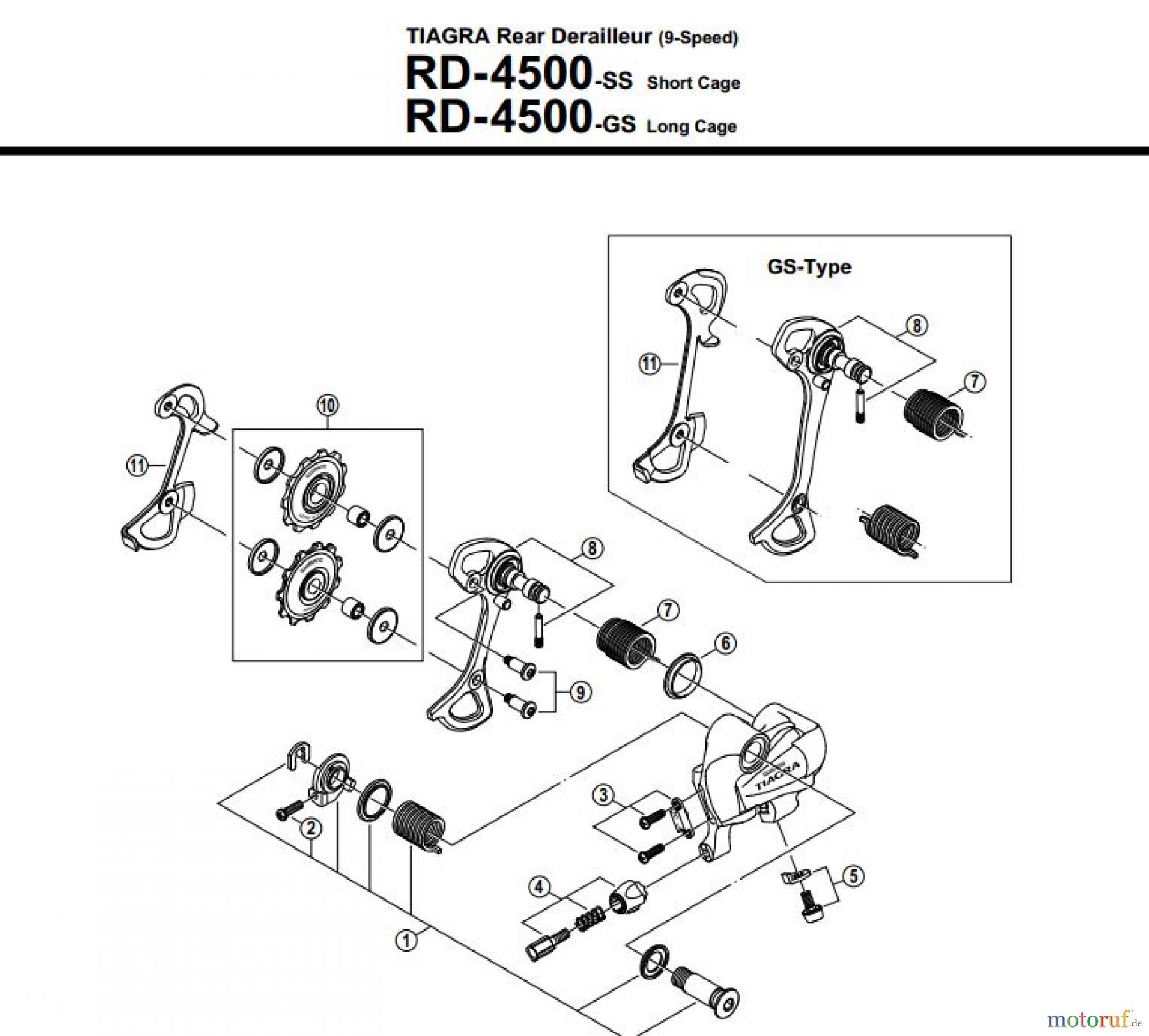 Shimano RD Rear Derailleur - Schaltwerk RD-4500