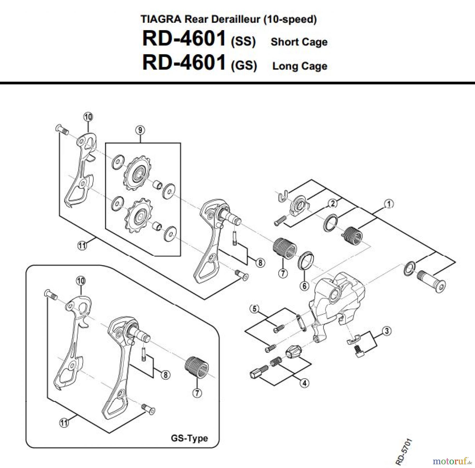 Shimano RD Rear Derailleur - Schaltwerk RD-4601-3424A