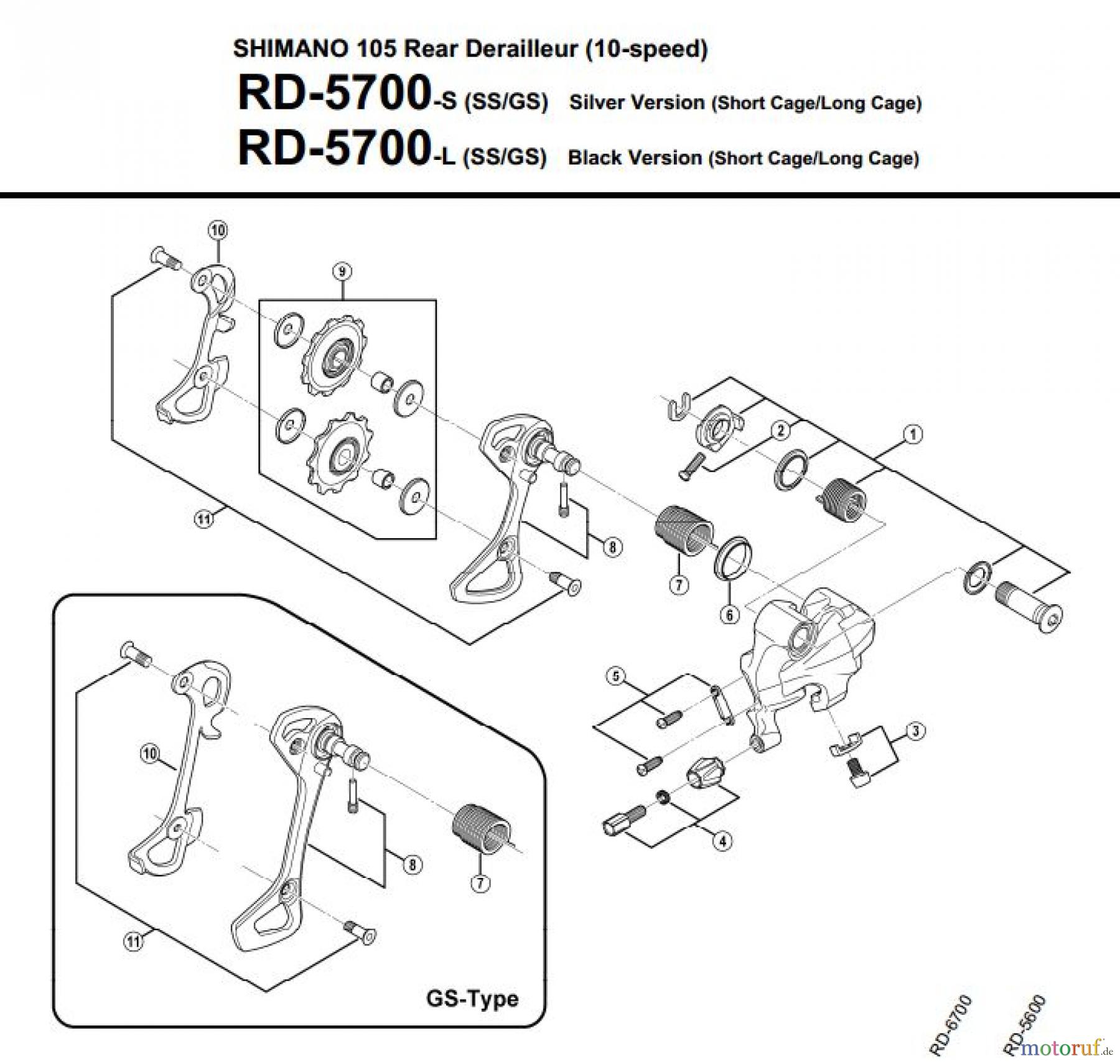 Shimano RD Rear Derailleur - Schaltwerk RD-5700-3042A