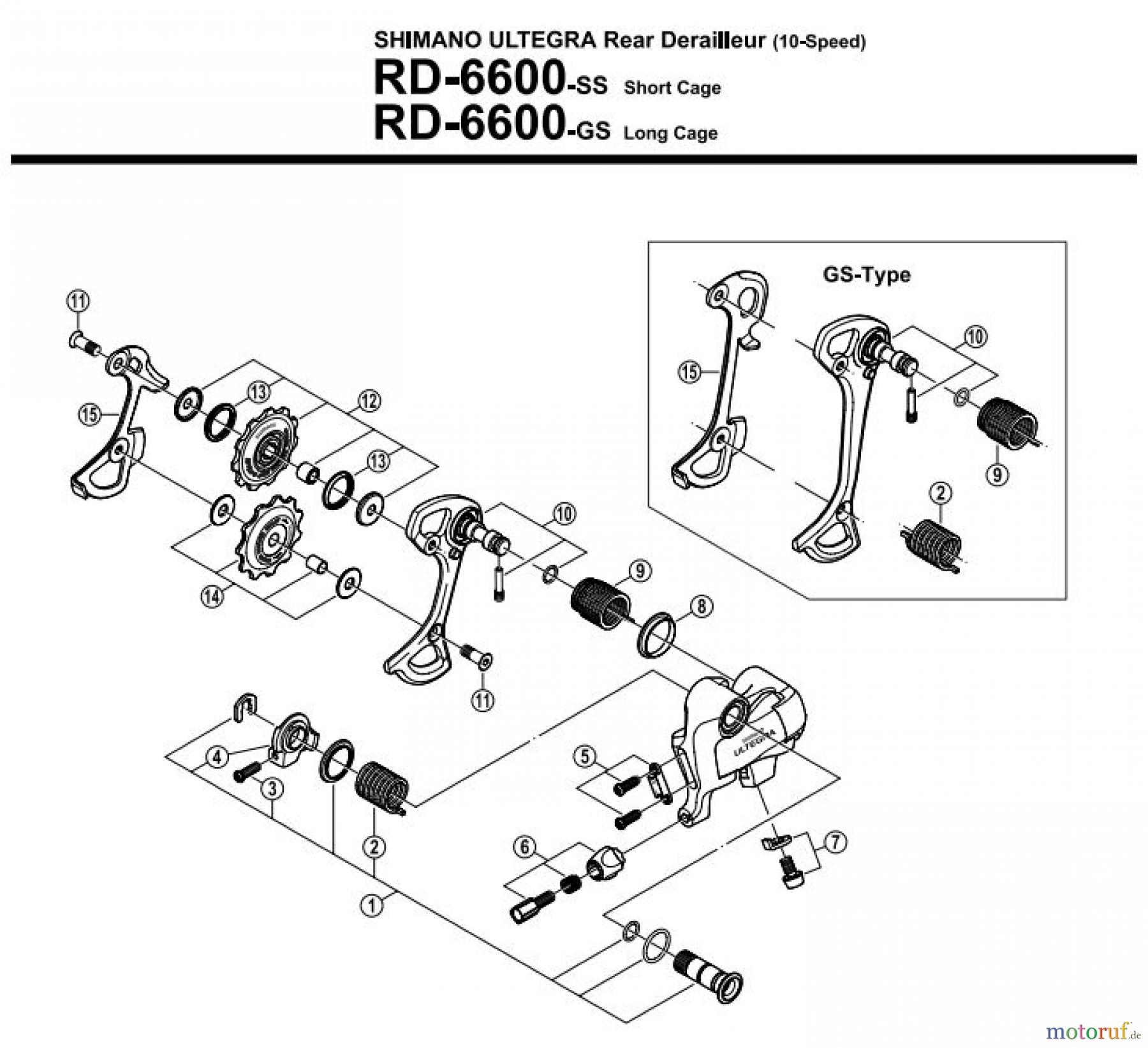 Shimano RD Rear Derailleur - Schaltwerk RD-6600