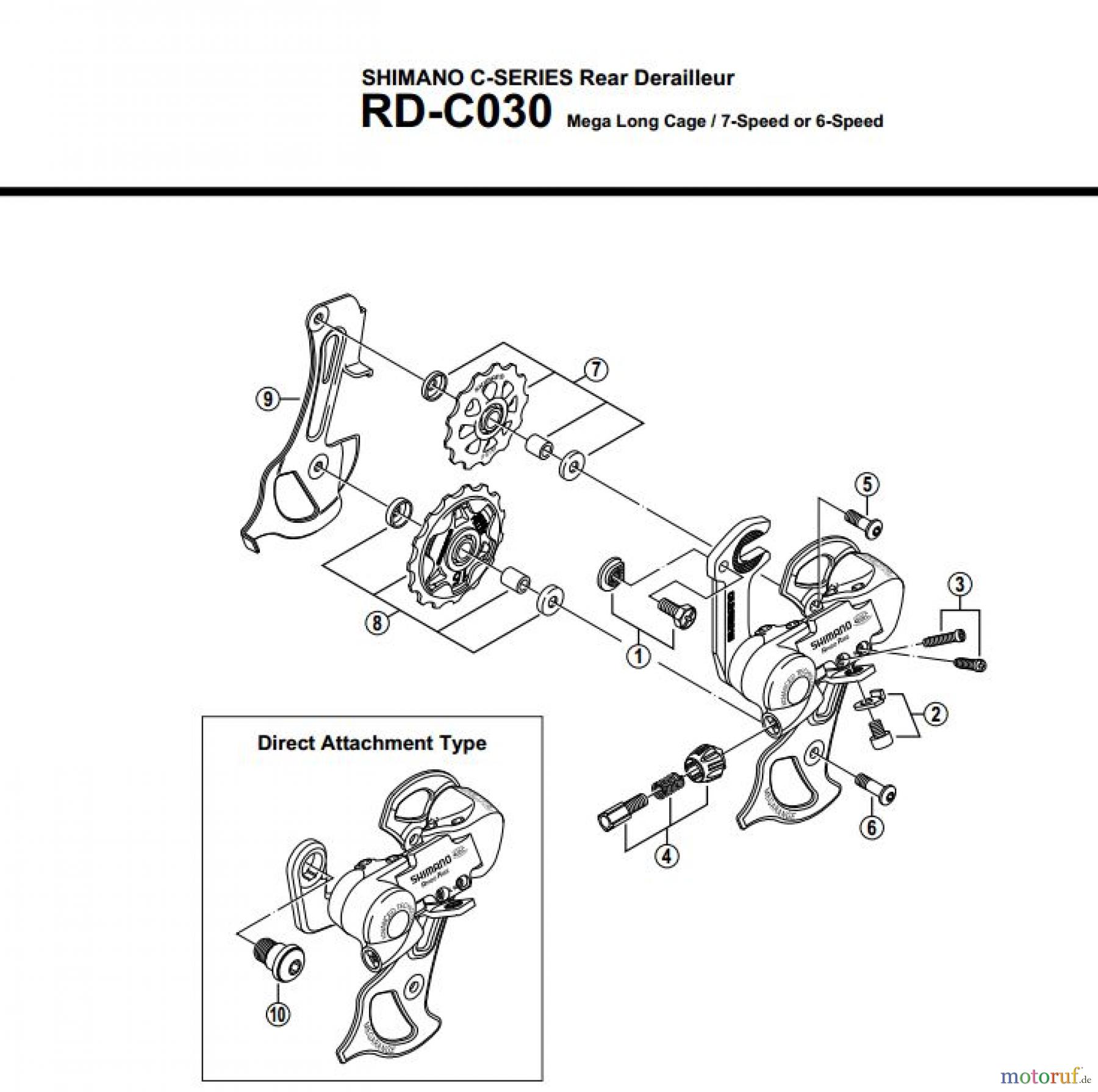 Shimano RD Rear Derailleur - Schaltwerk RD-C030
