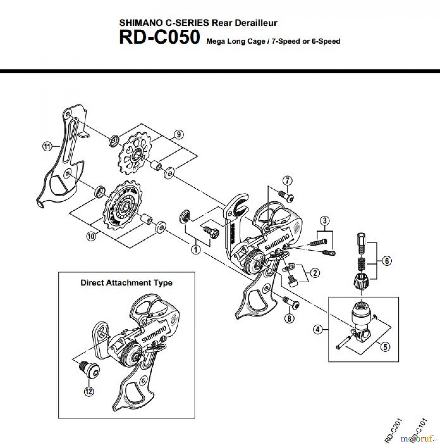 Shimano RD Rear Derailleur - Schaltwerk RD-C050