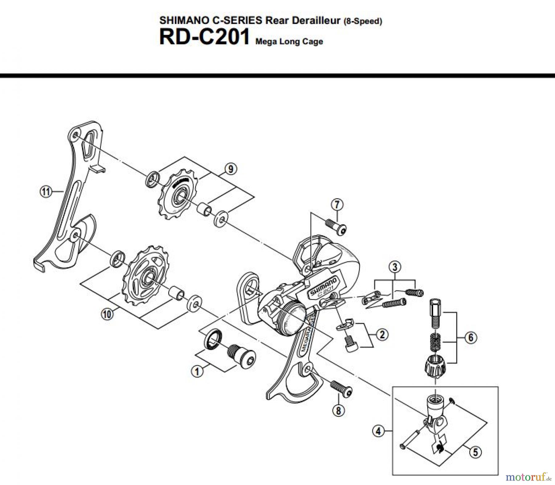 Shimano RD Rear Derailleur - Schaltwerk RD-C201