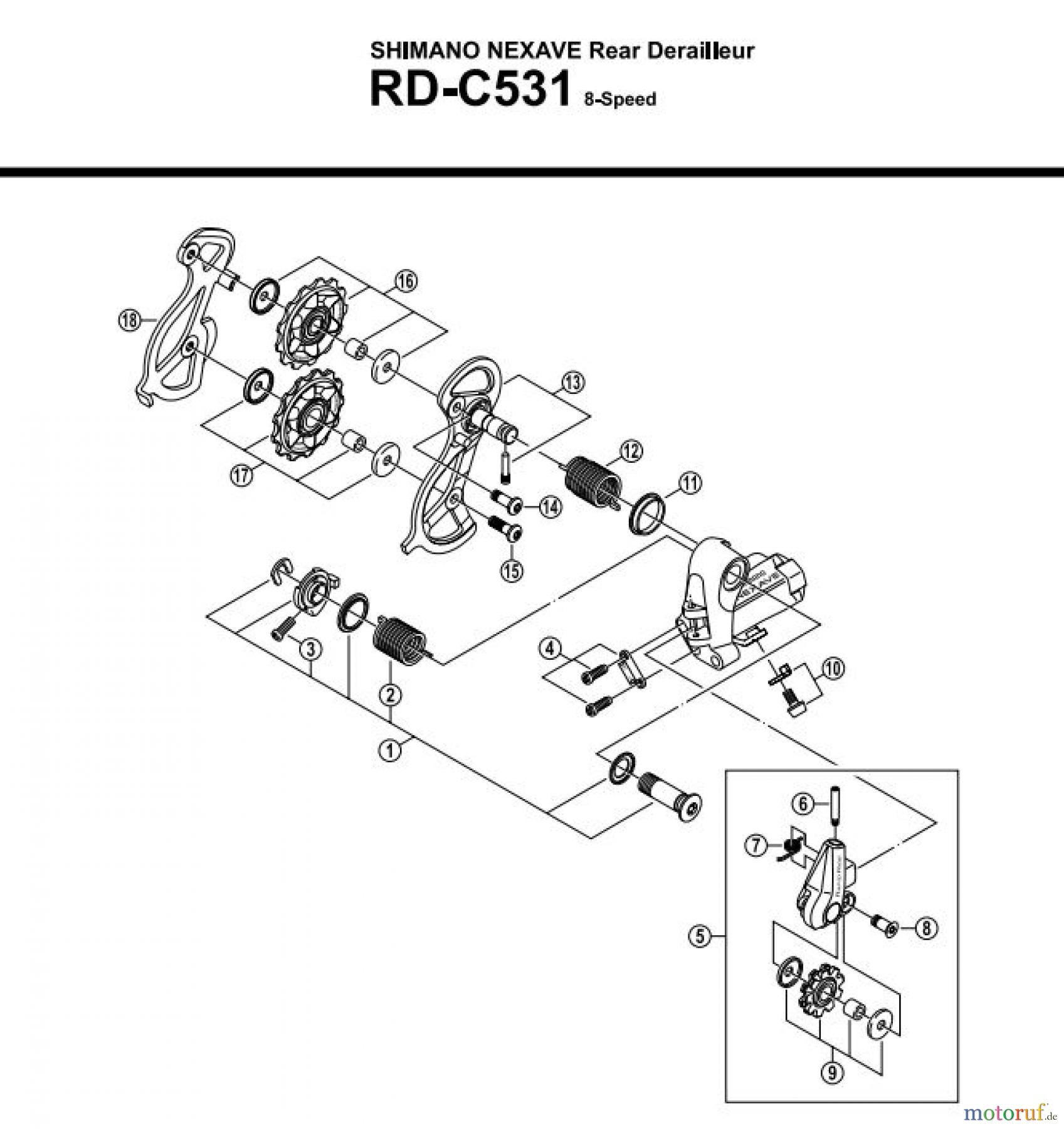 Shimano RD Rear Derailleur - Schaltwerk RD-C531