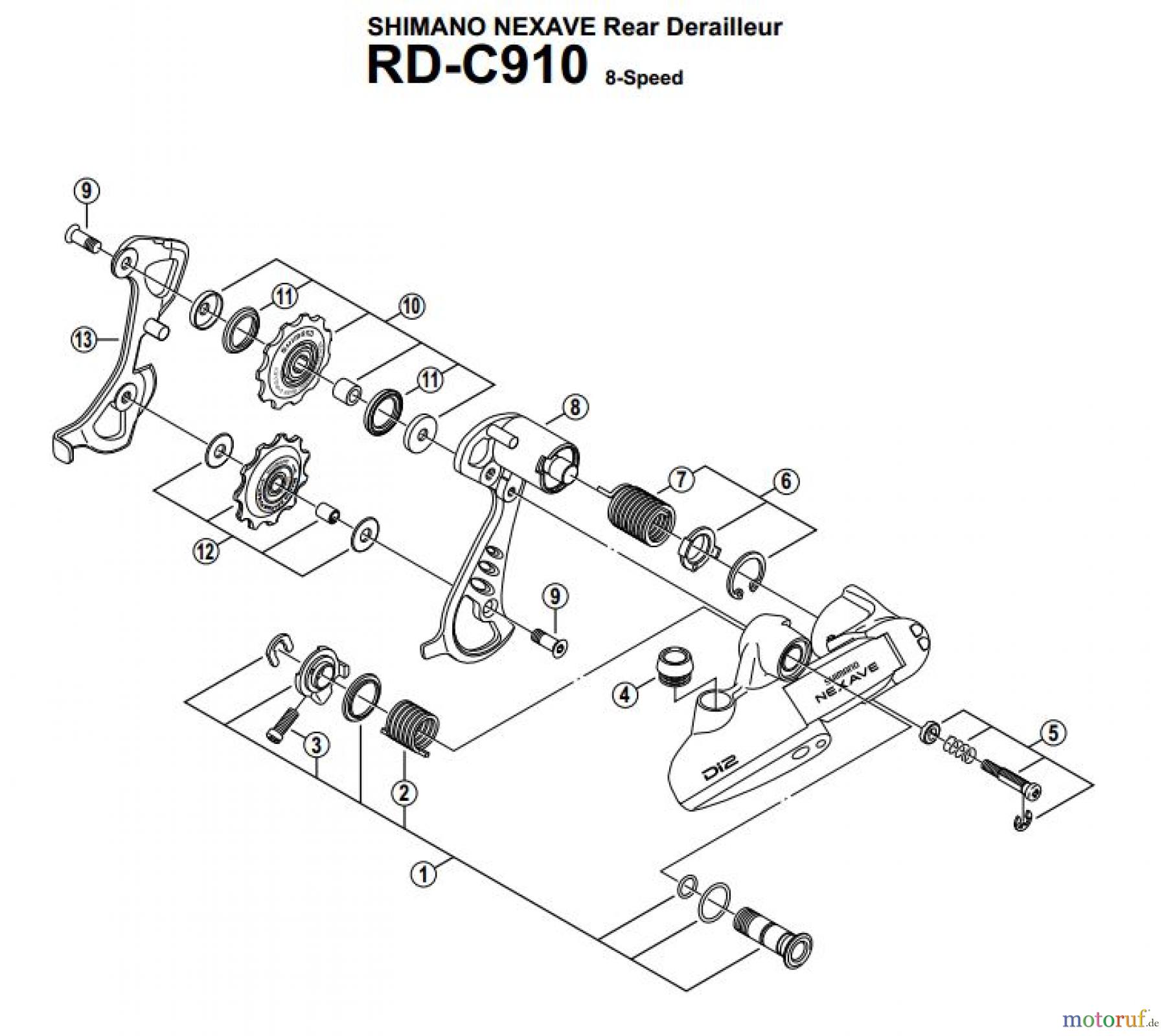Shimano RD Rear Derailleur - Schaltwerk RD-C910