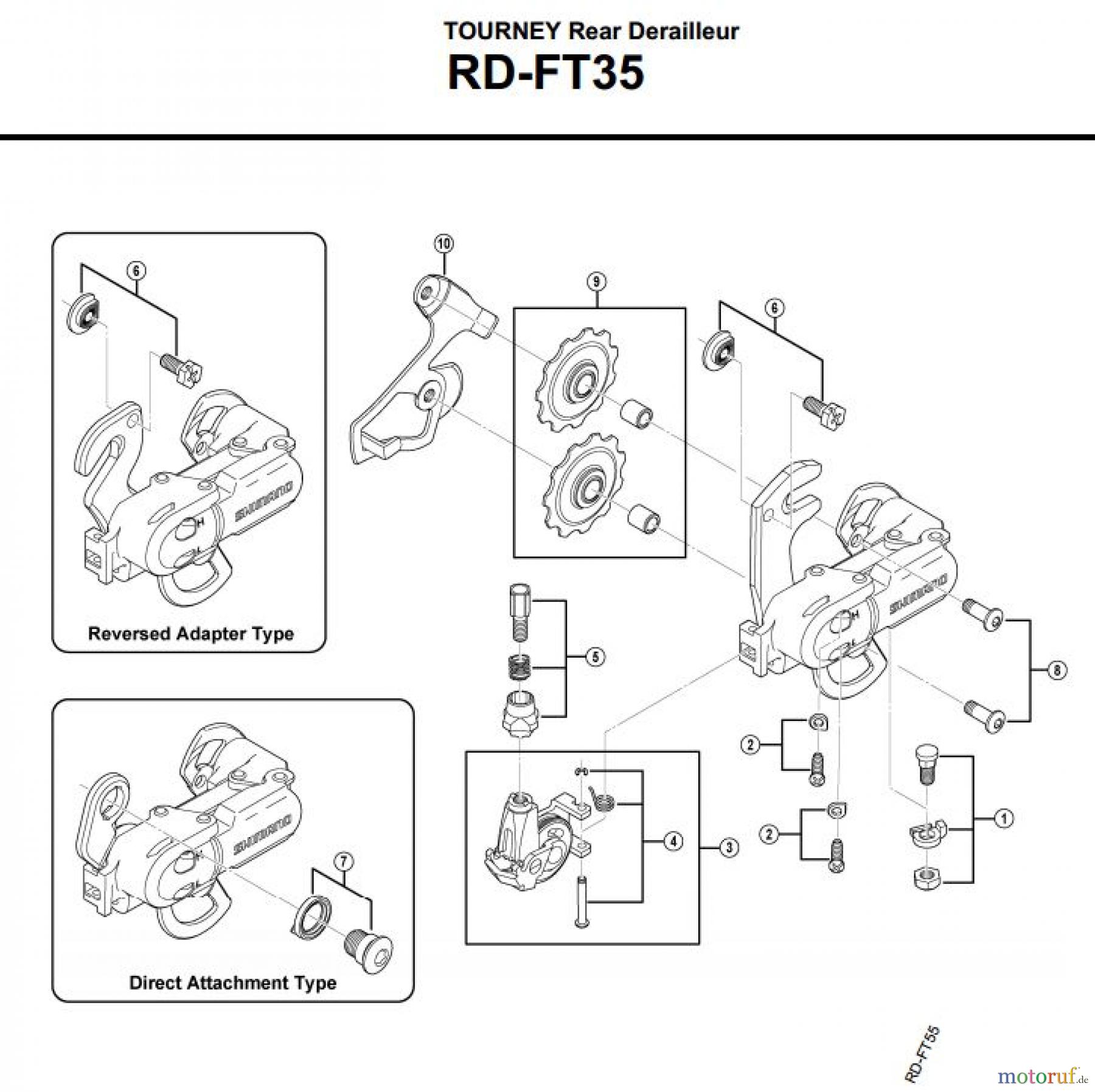 Shimano RD Rear Derailleur - Schaltwerk RD-FT35-3595