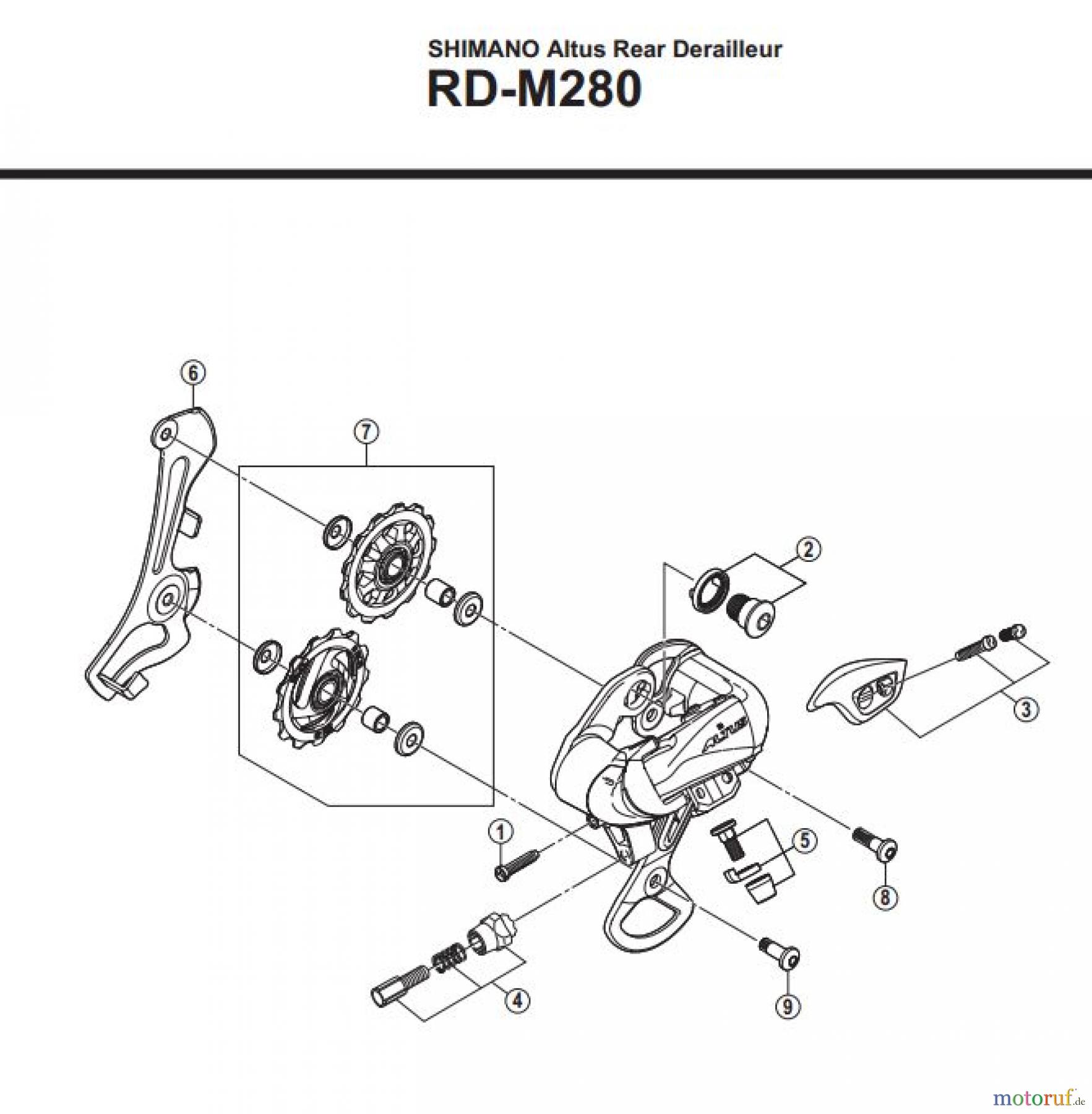 Shimano RD Rear Derailleur - Schaltwerk RD-M280-3304