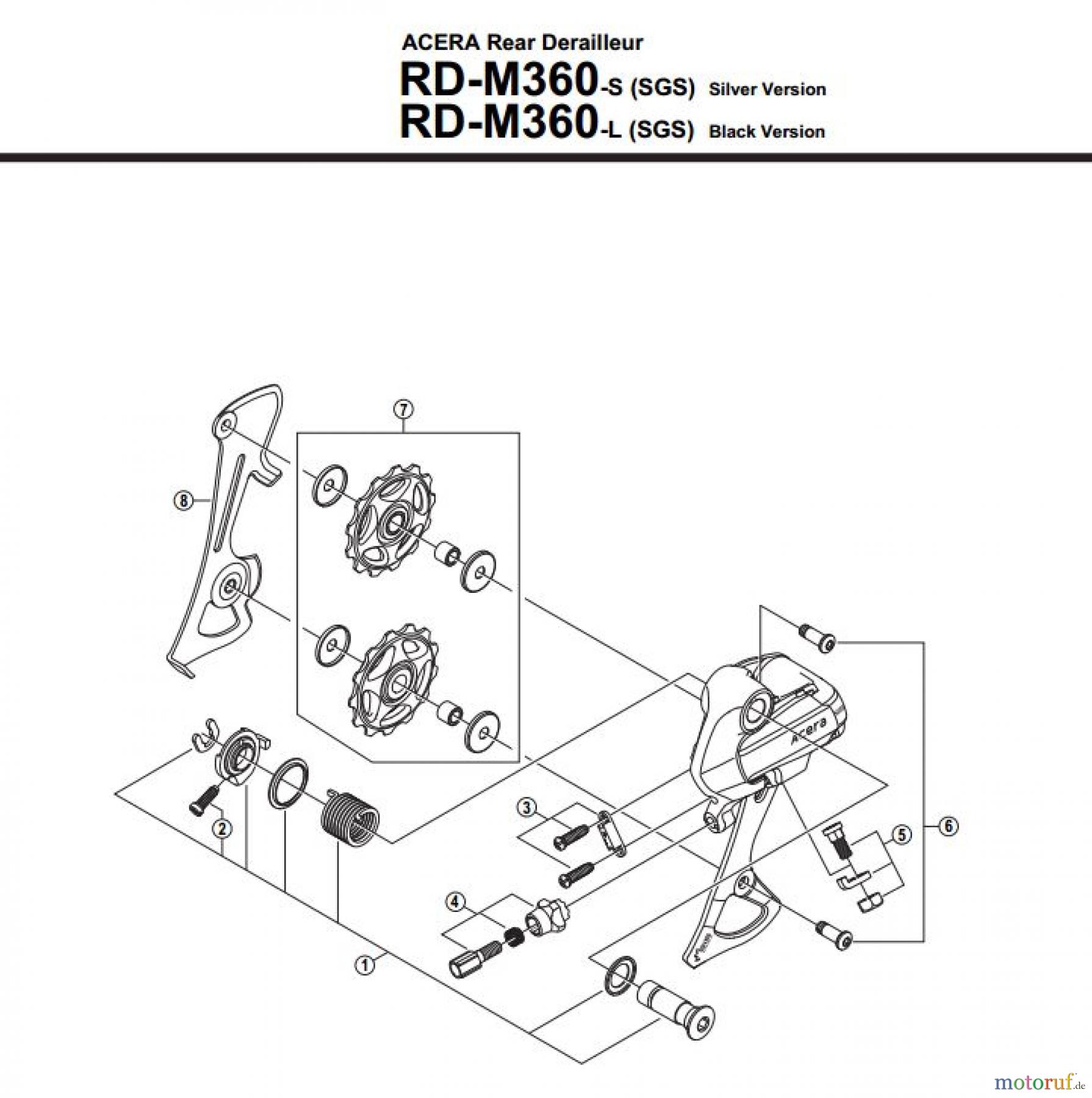 Shimano RD Rear Derailleur - Schaltwerk RD-M360-2808