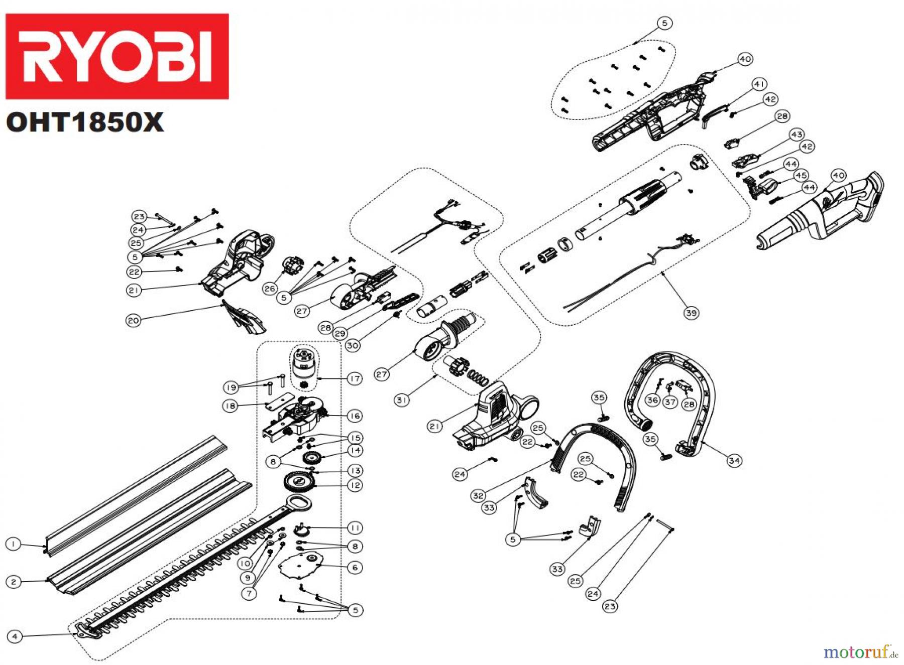 Ryobi Heckenscheren Akku OHT1850X