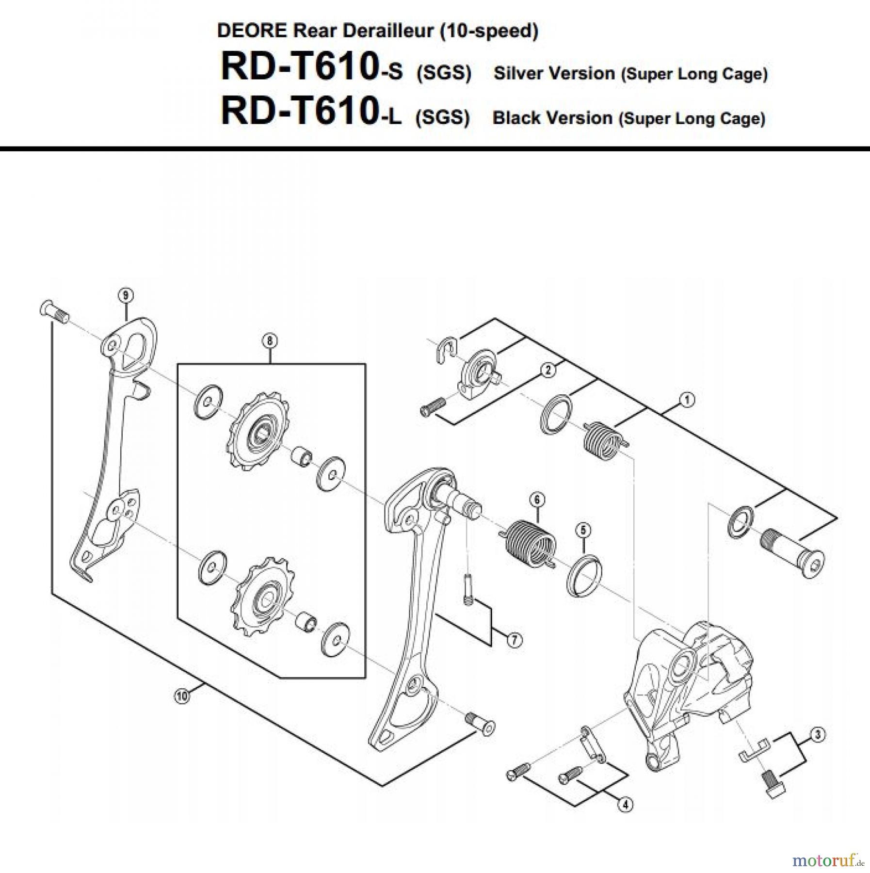 Shimano RD Rear Derailleur - Schaltwerk RD-T610-3521