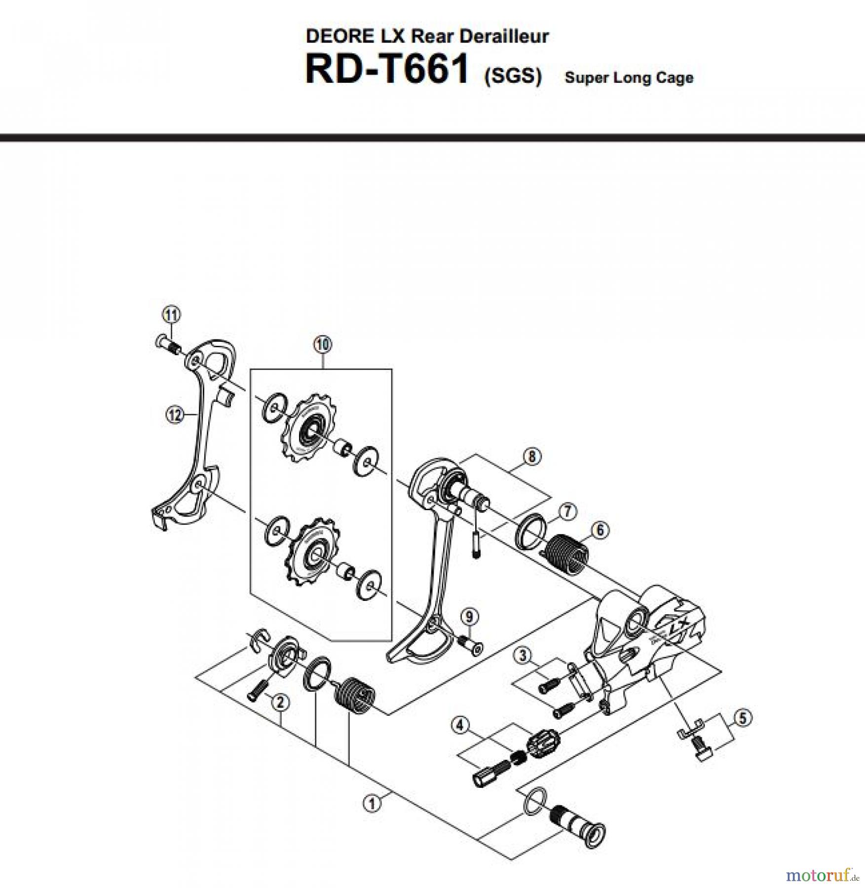 Shimano RD Rear Derailleur - Schaltwerk RD-T661-2841