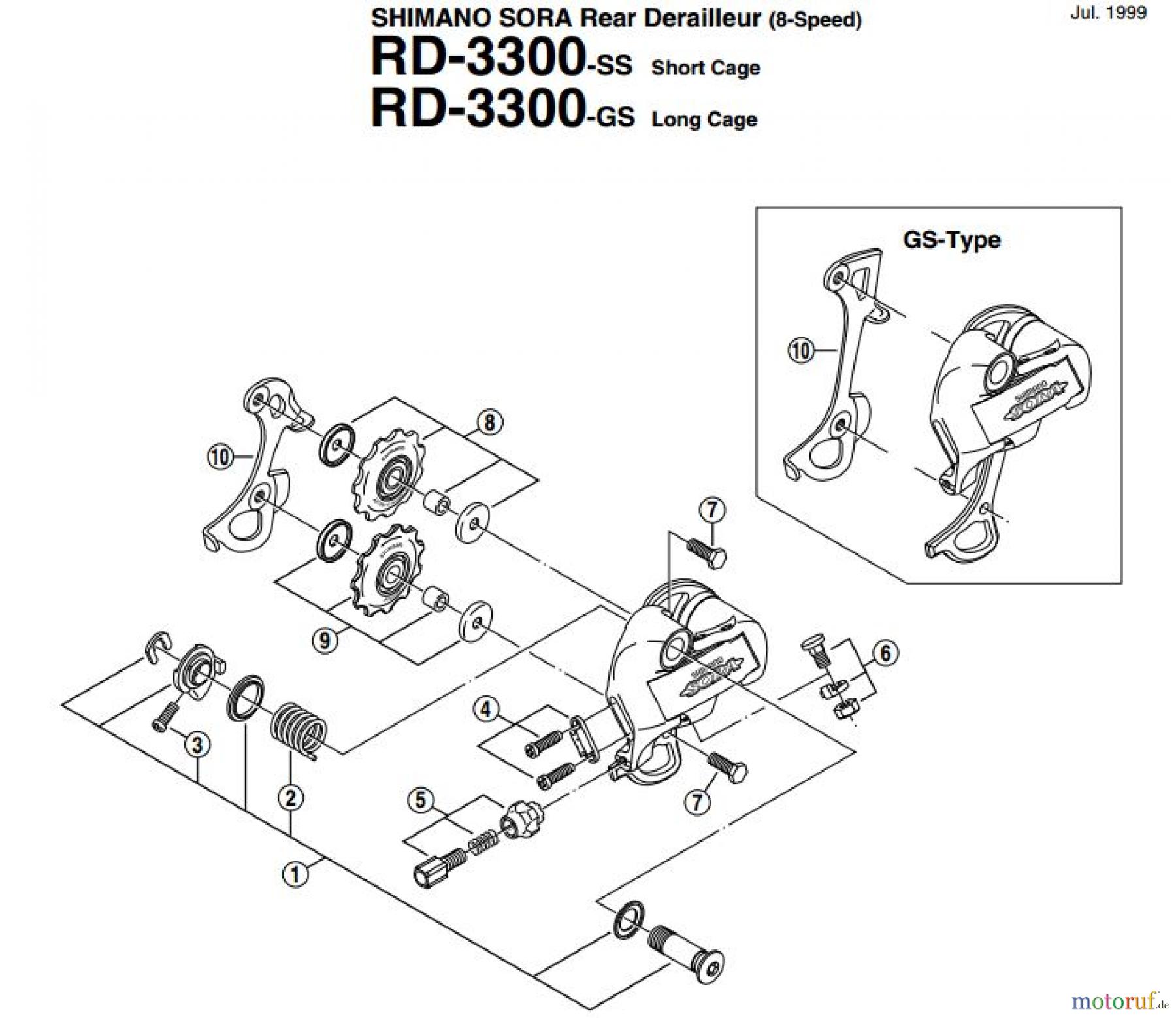 Shimano RD Rear Derailleur - Schaltwerk RD_3300
