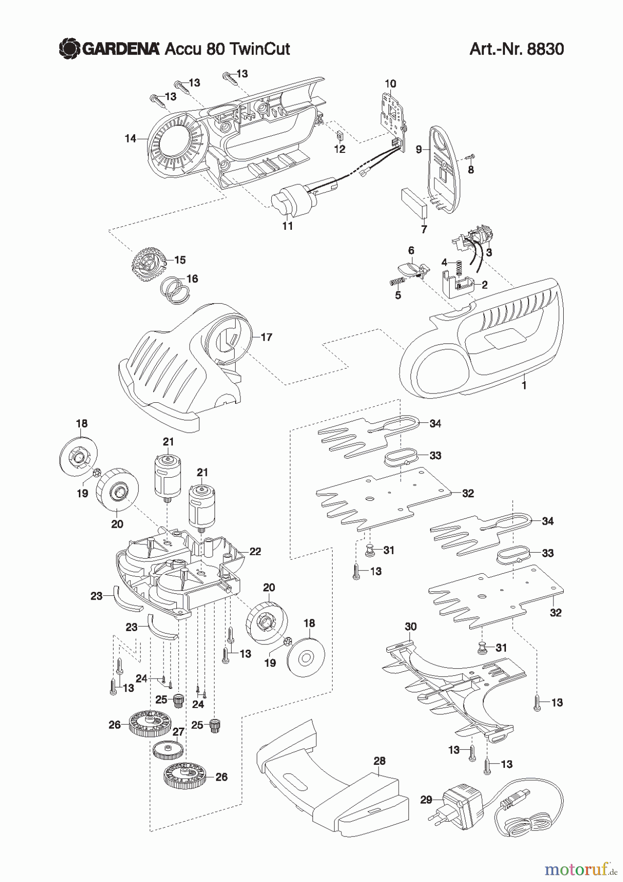 Gardena Akkuscheren Accu-Rasenschneider