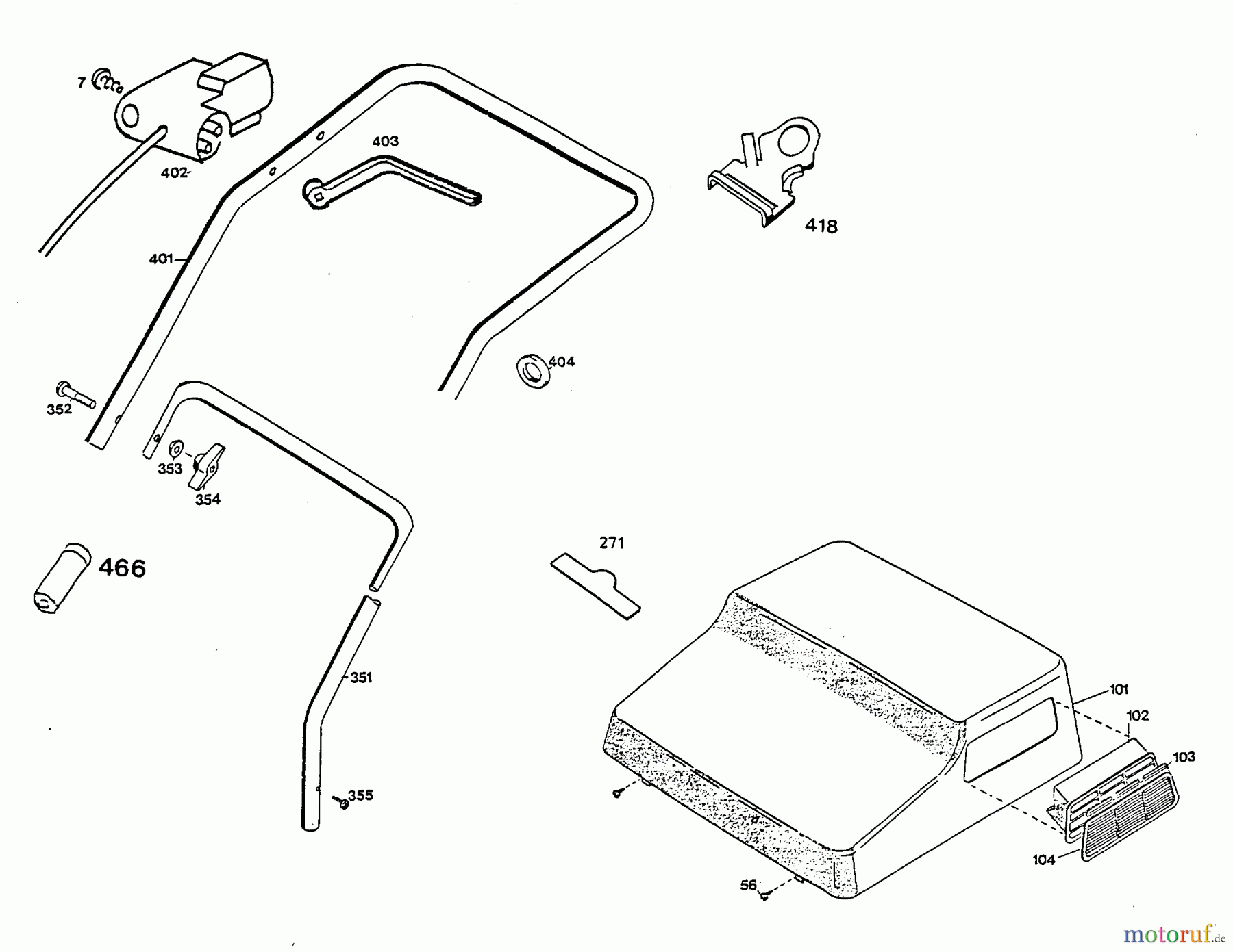  Wolf-Garten Elektrovertikutierer UV 30 EL 3567083 Serie D  (1996) Holm