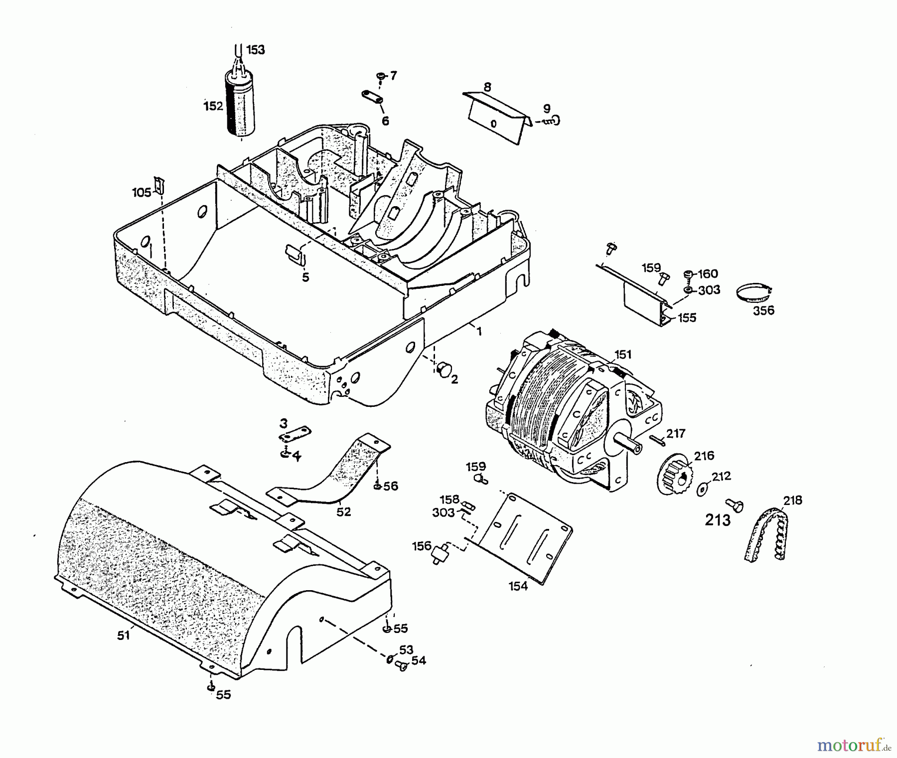  Wolf-Garten Elektrovertikutierer UV 30 EL 3567083 Serie D  (1996) Elektromotor, Keilriemen