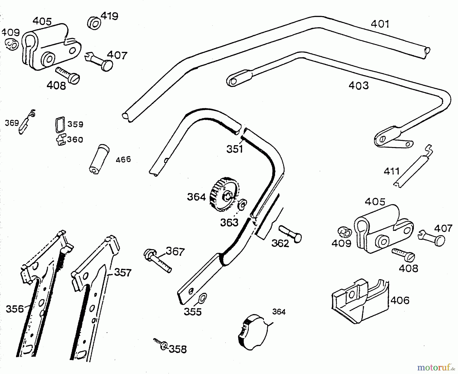  Wolf-Garten Motormäher 6.42 Bi 4723000 Serie B  (1996) Holm