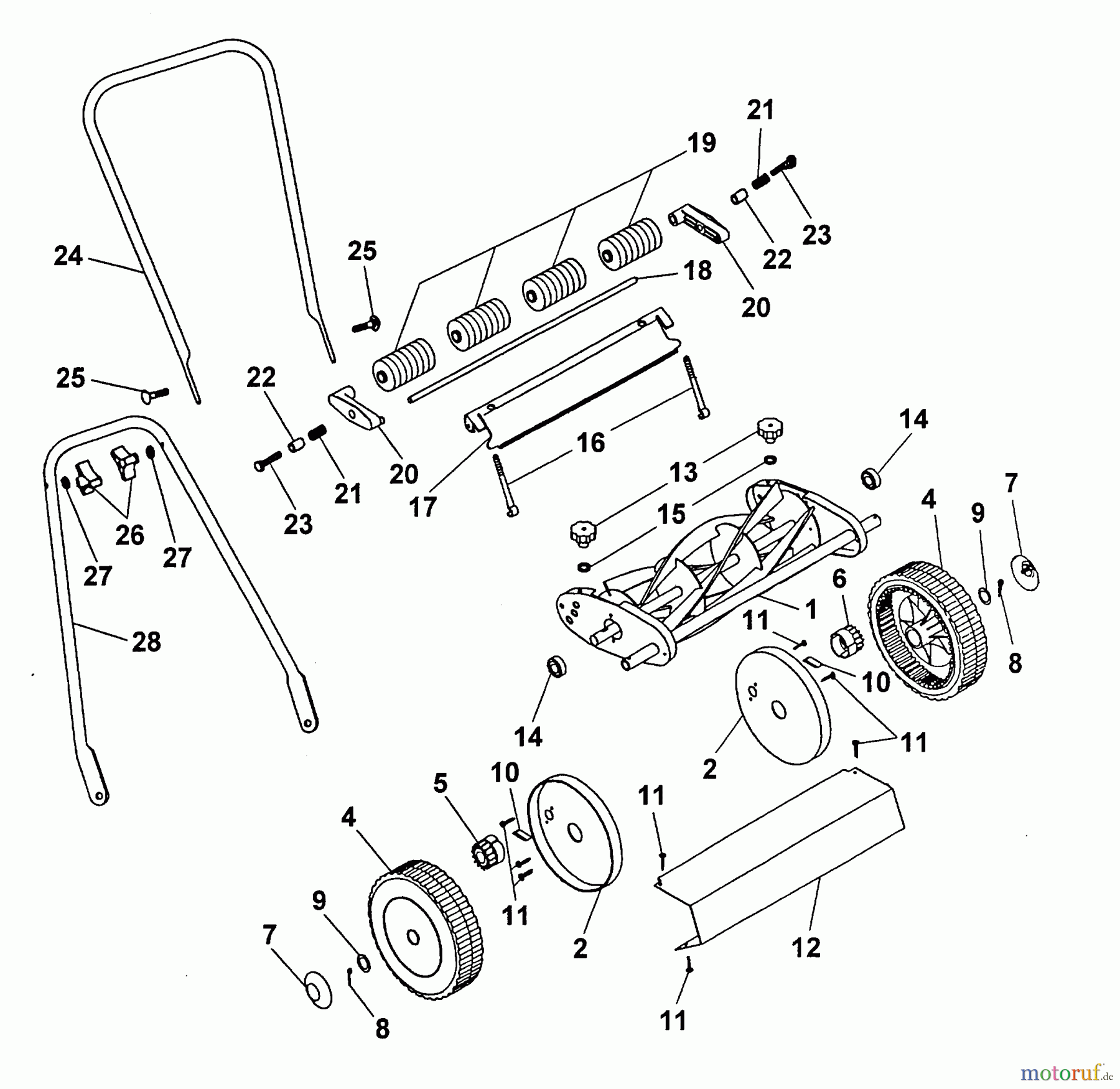Wolf-Garten Spindelmäher VD 28 S 4037000 (1999) Grundgerät