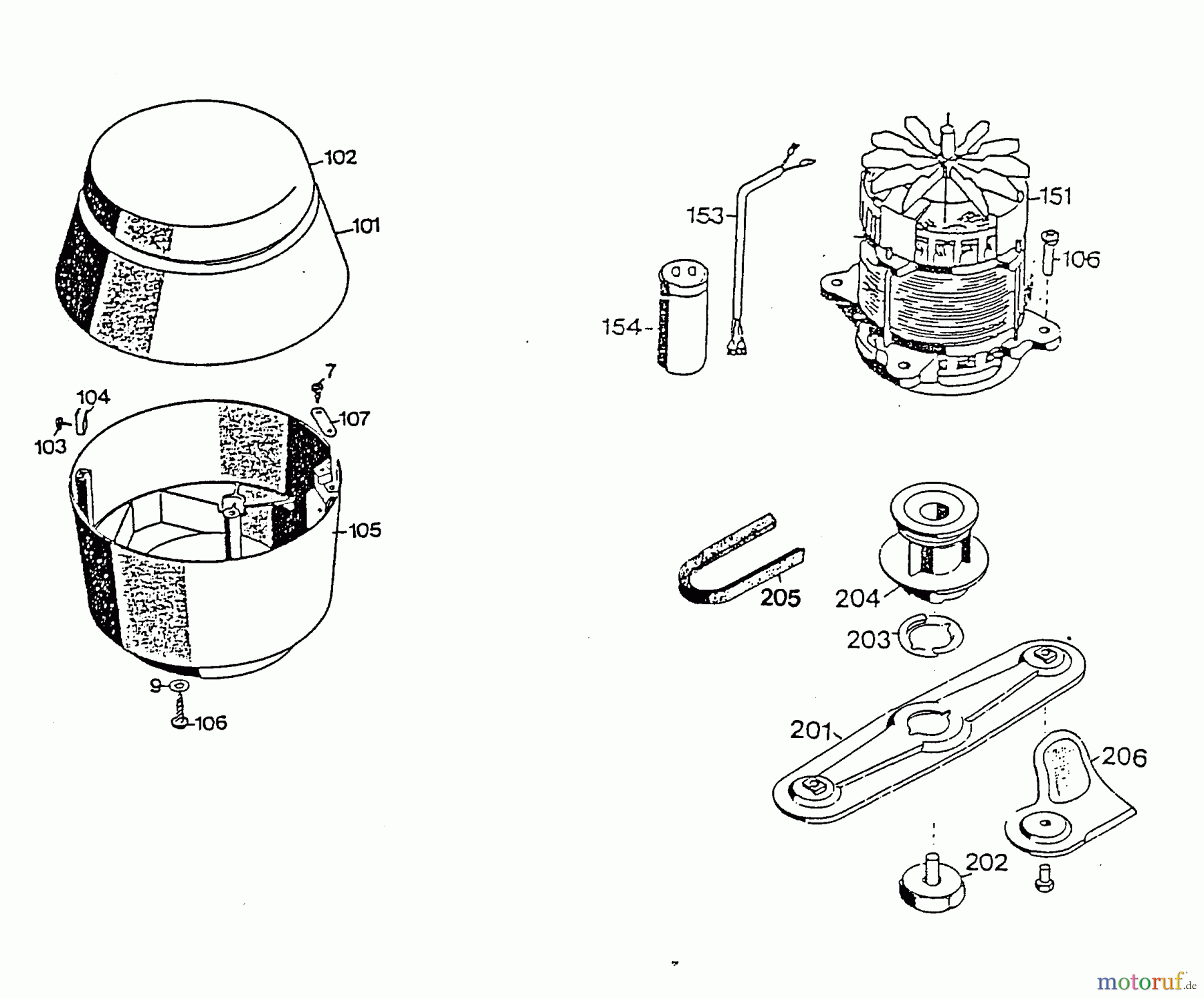Wolf-Garten Elektromäher mit Antrieb 6.42 EA 4925083 Serie D (1996) Elektromotor, Messer