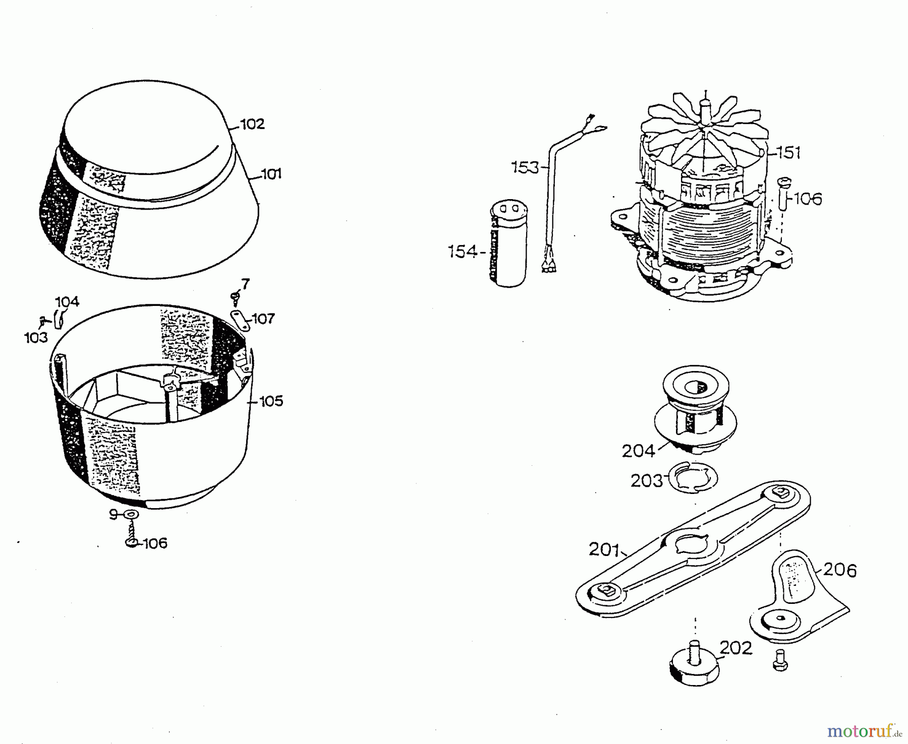  Wolf-Garten Elektromäher 6.42 E 4945080 Serie D  (1996) Elektromotor, Messer