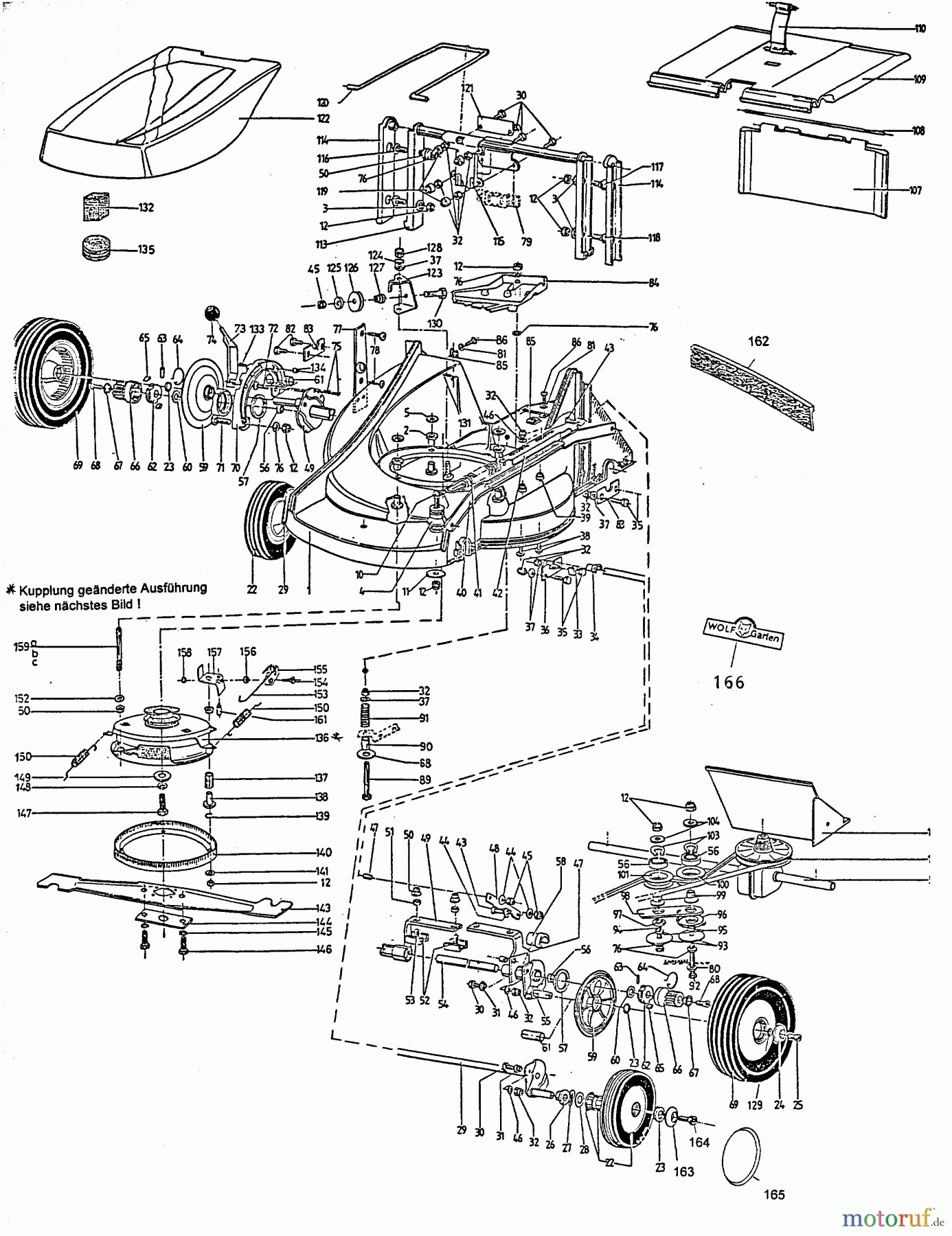 Wolf-Garten Motormäher mit Antrieb 6.46 BAM 6948580 Serie A (1996) Grundgerät