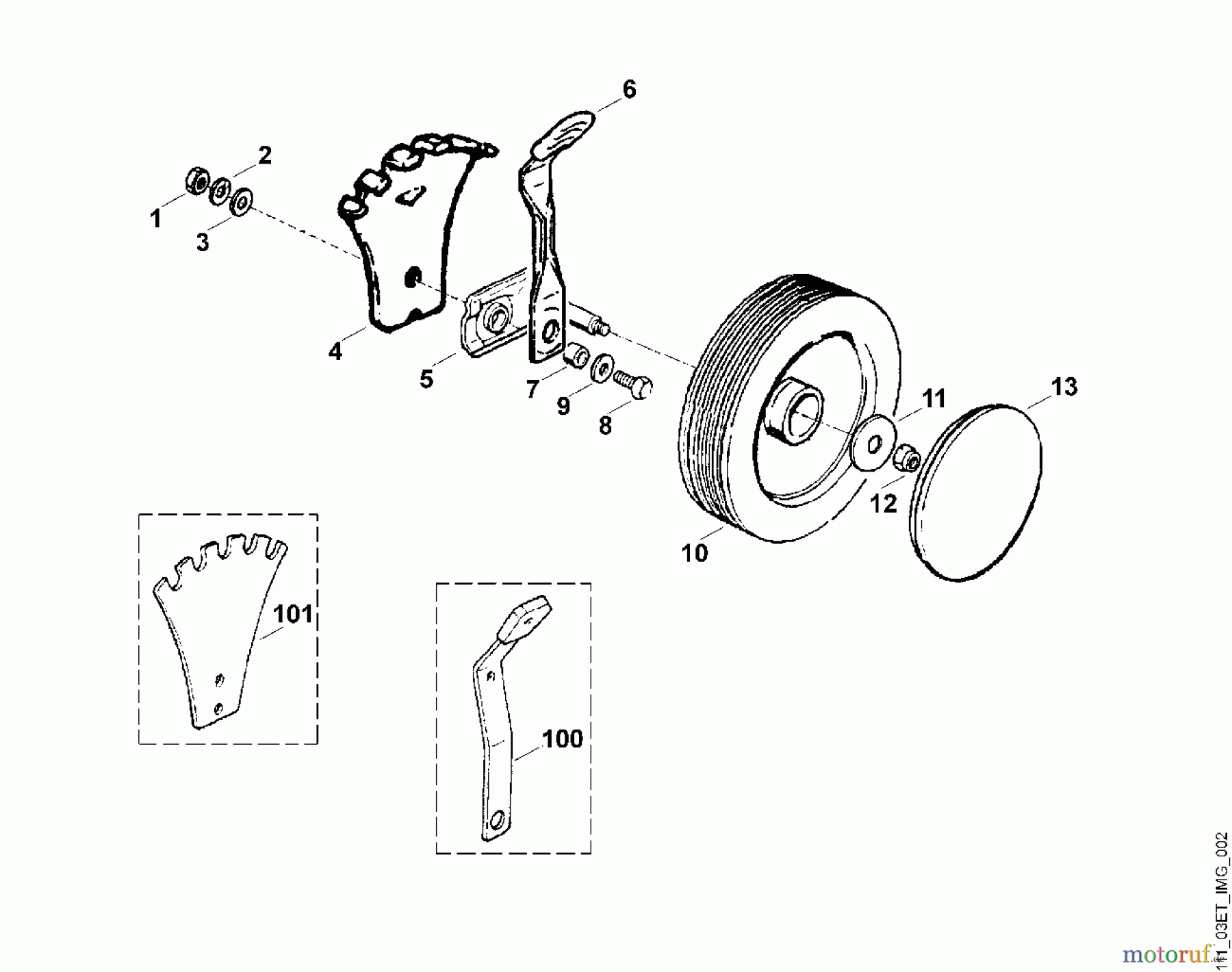 Viking Rasenmäher Benzinrasenmäher MB 140, MB 160 B - Fahrwerk