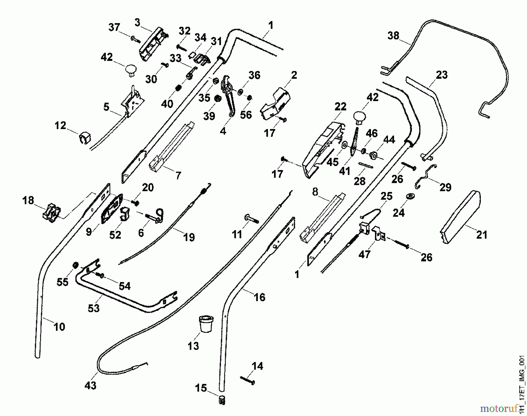 Viking Rasenmäher Benzinrasenmäher MB 555 BS A - Lenker