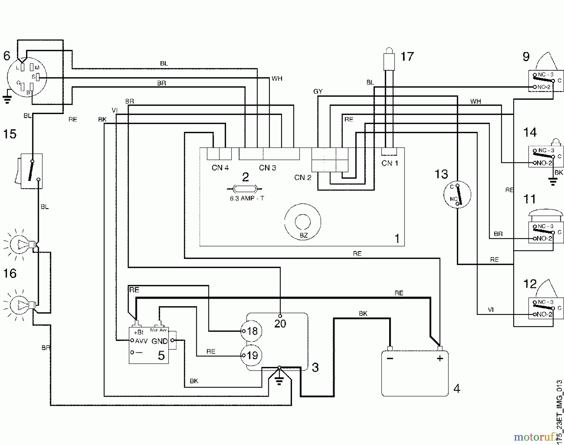  Viking Aufsitzmäher Aufsitzmäher MT 540 M1 - Schaltplan
