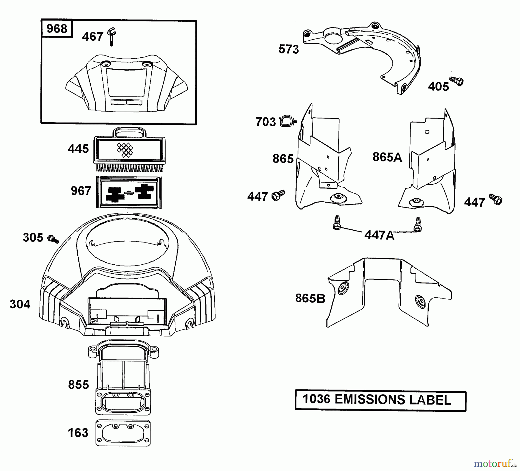  Wolf-Garten Benzinmotoren Briggs&Stratton Intek OHV 1002000  (2001) Gebläsegehäuse, Luftfilter