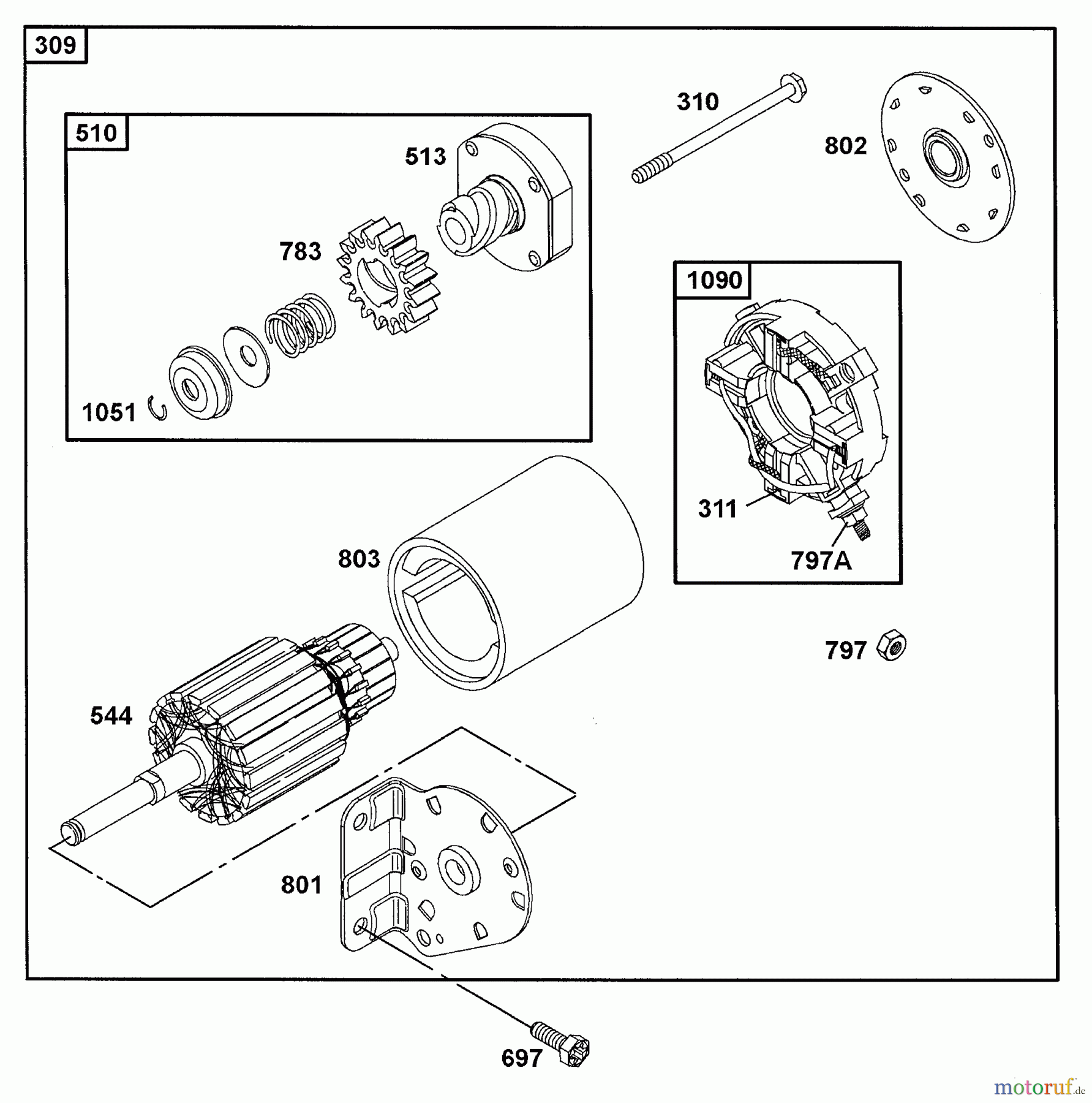  Wolf-Garten Benzinmotoren Briggs&Stratton Intek OHV 1002000  (2001) Elektrostarter