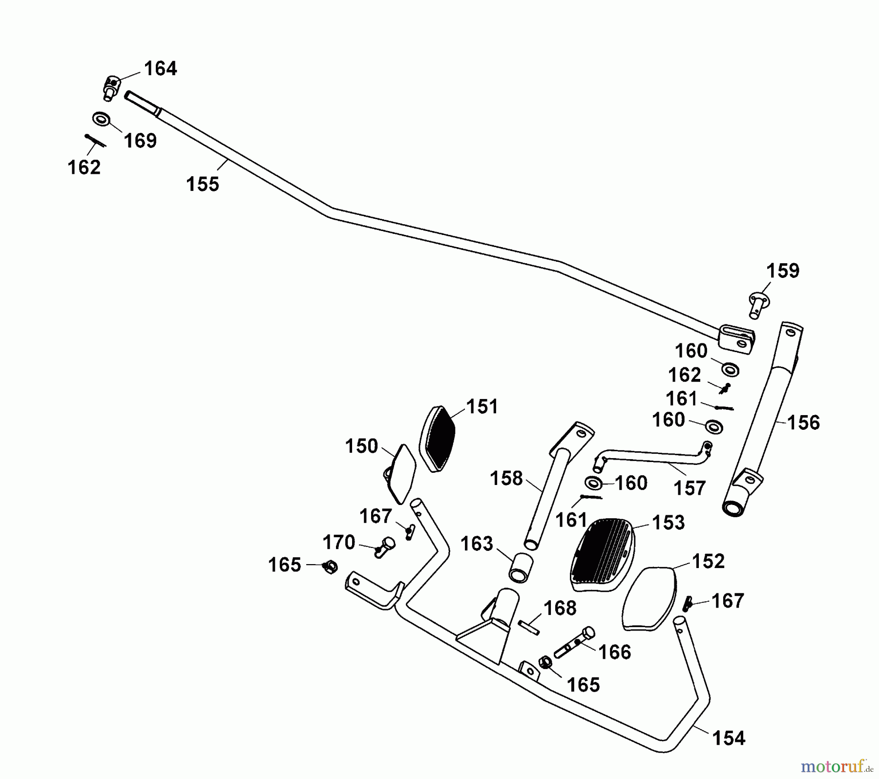 Wolf-Garten Rasentraktoren Trac OHV 7 6205000 Serie B (2003) Bedienelemente Antrieb