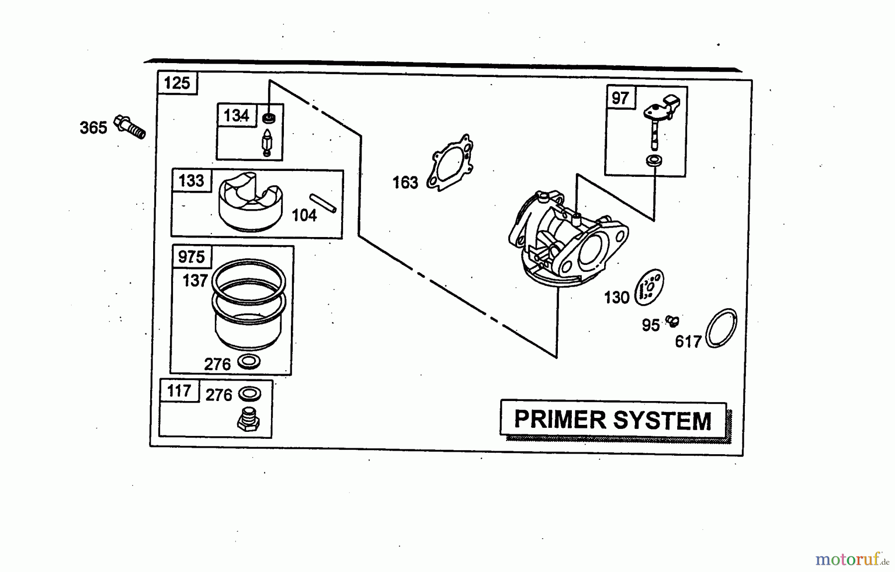 Wolf-Garten Benzinmotoren Briggs&Stratton Quantum Q 48 Fixspeed 2069096  (2004) Vergaser (Primer System)