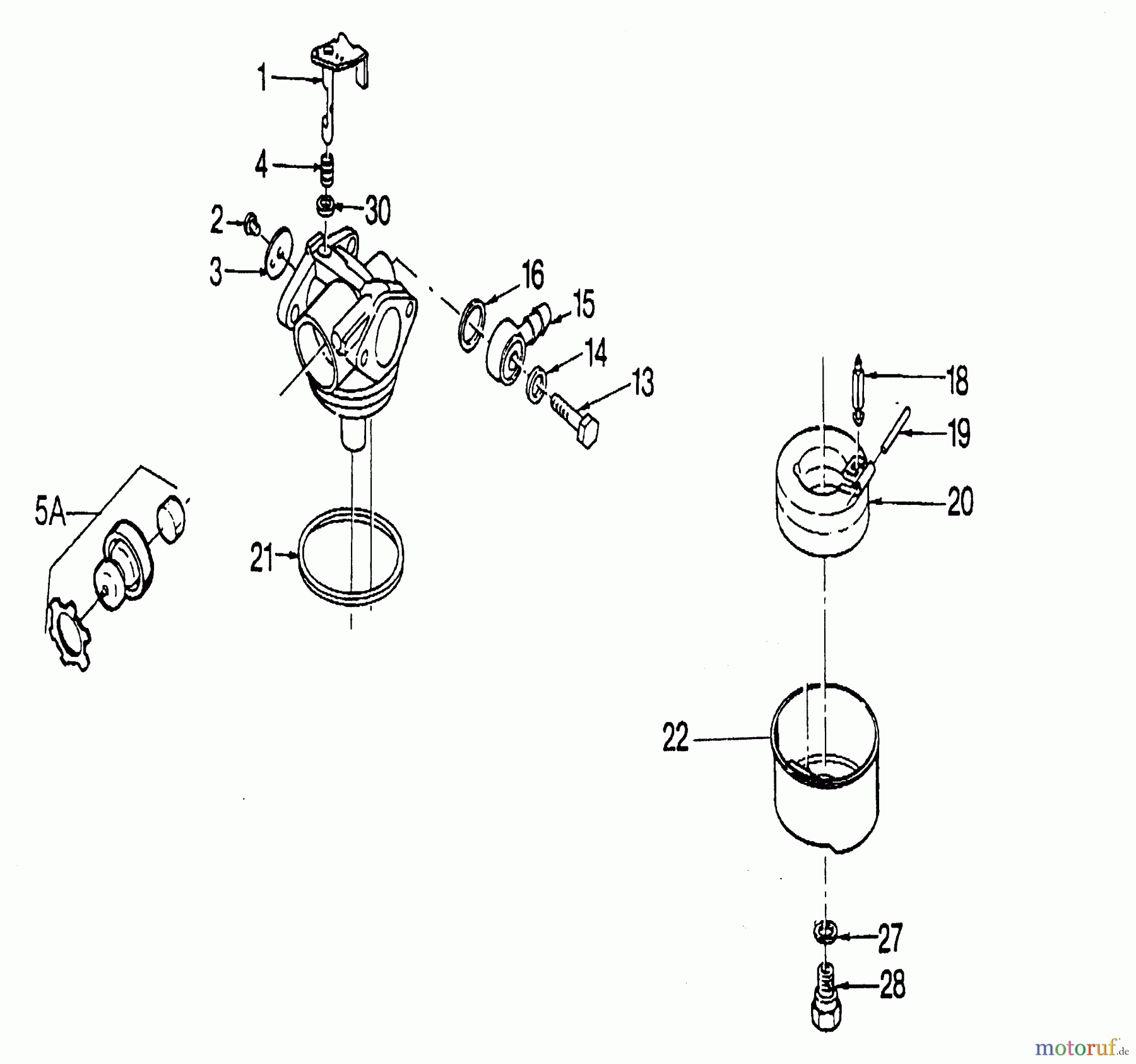 Wolf-Garten Benzinmotoren Tecumseh Prisma 37 Fixspeed 2031085 (2003) Vergaser
