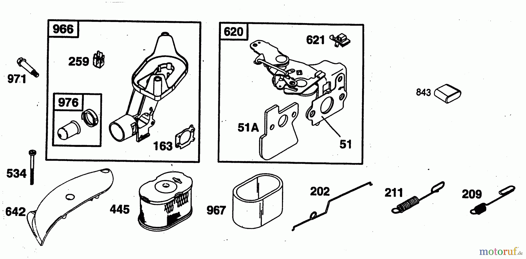  Wolf-Garten Benzinmotoren Briggs&Stratton Intek Edge OHV 2057006  (2003) Luftfilter, Regelung