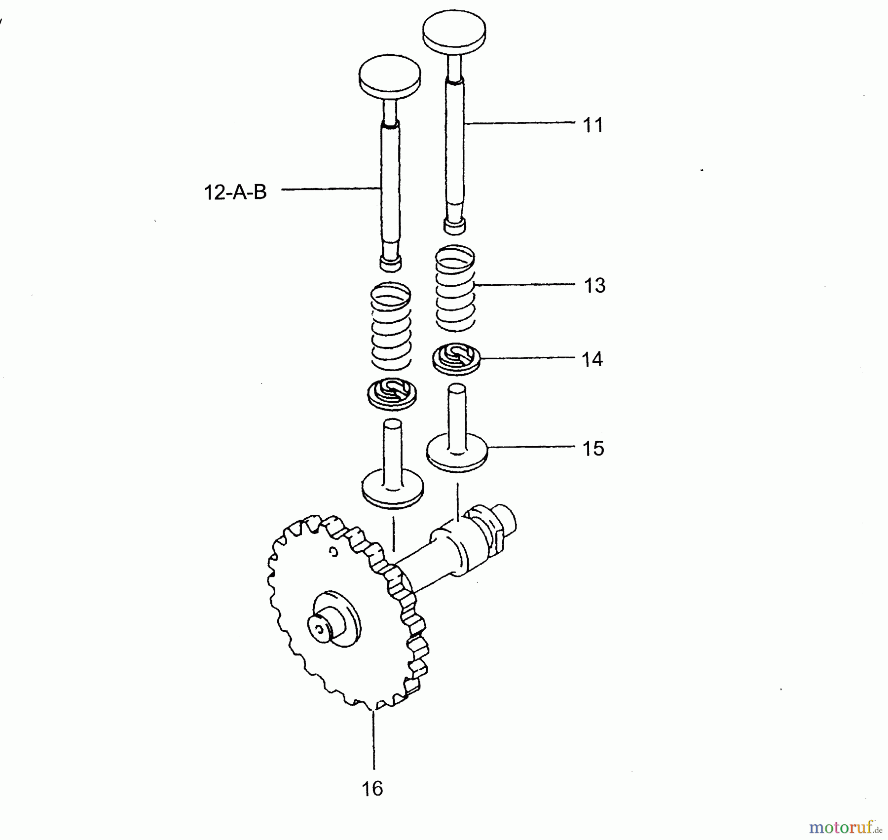  Wolf-Garten Benzinmotoren Kawasaki FA 76 2055000  (2003) Nockenwelle, Ventile