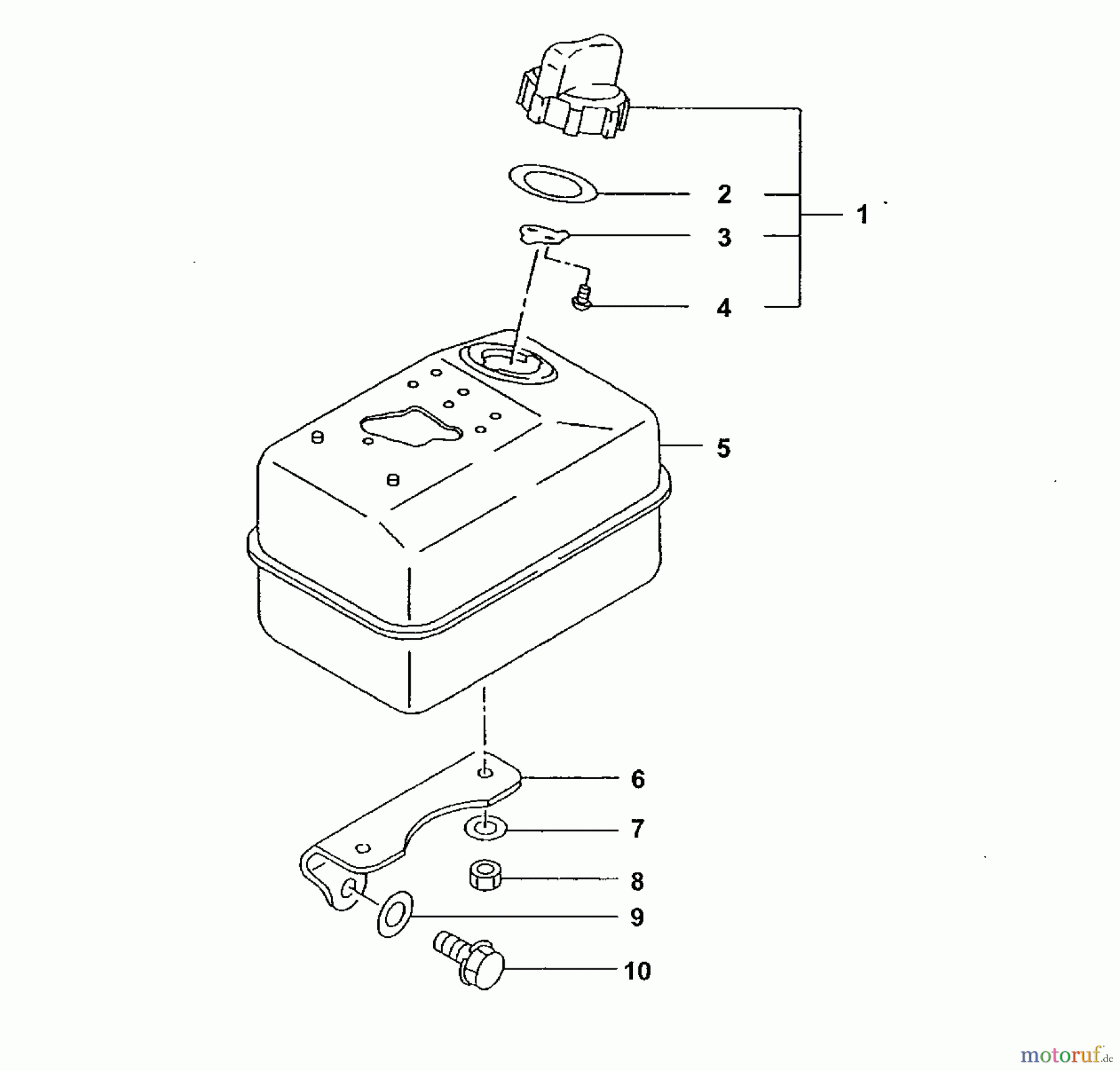 Wolf-Garten Benzinmotoren Kawasaki FA 76 2055000 (2003) Tank