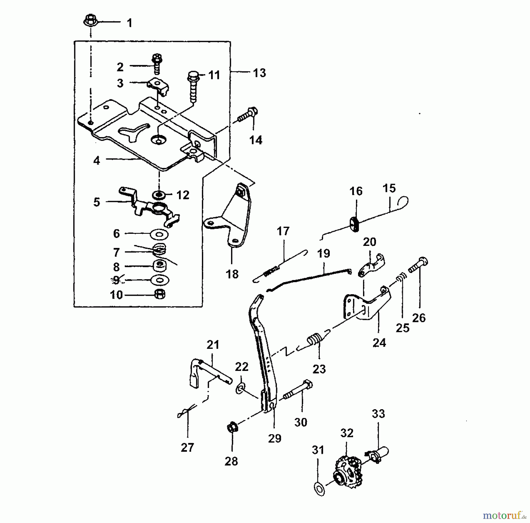Wolf-Garten Benzinmotoren Kawasaki FA 76 2055000 (2003) Regler