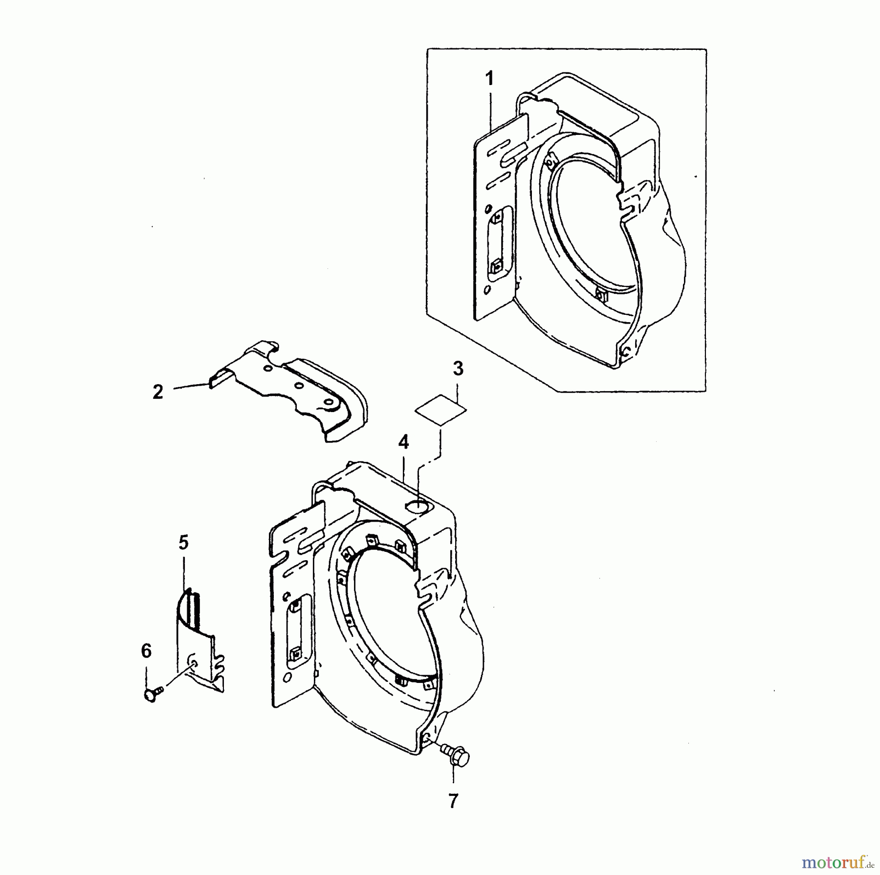  Wolf-Garten Benzinmotoren Kawasaki FA 76 2055000  (2003) Gebläsegehäuse