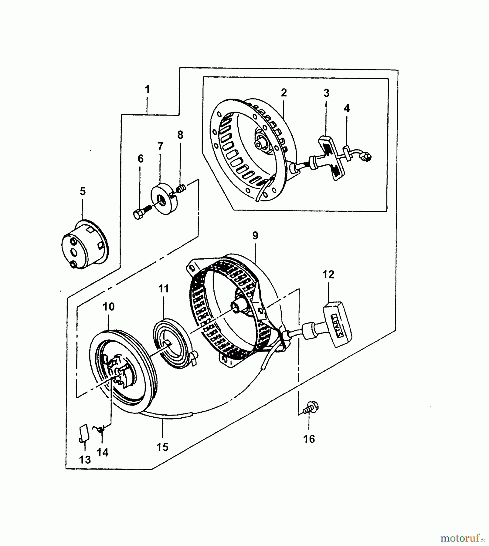  Wolf-Garten Benzinmotoren Kawasaki FA 76 2055000  (2003) Reversierstarter