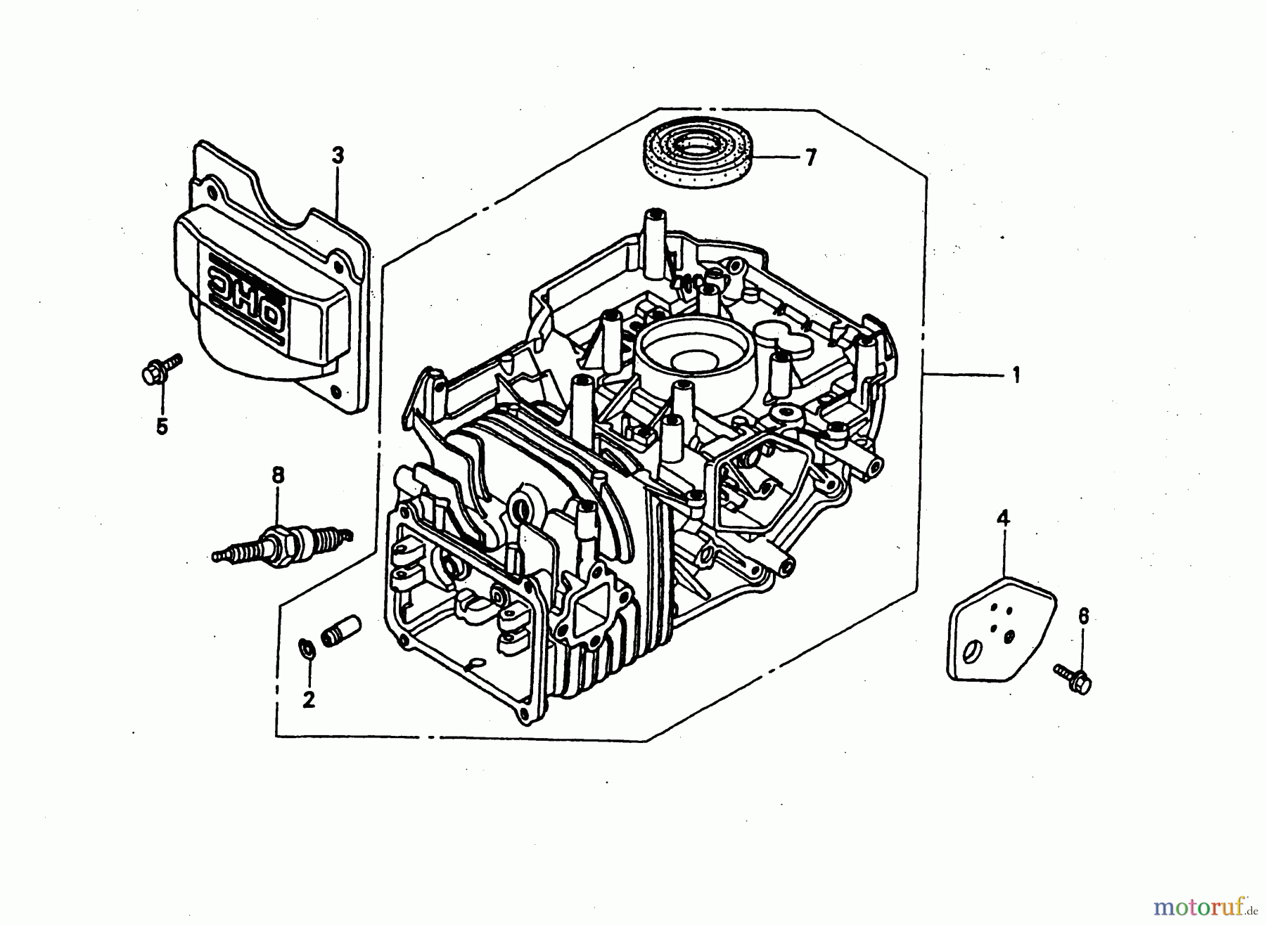 Wolf-Garten Benzinmotoren Honda GCV 135 2098075 (2003) Zylinder