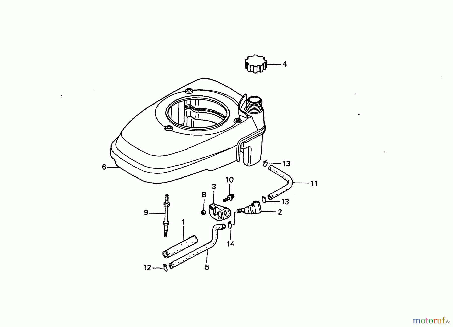 Wolf-Garten Benzinmotoren Honda GCV 135 2098075 (2003) Tank