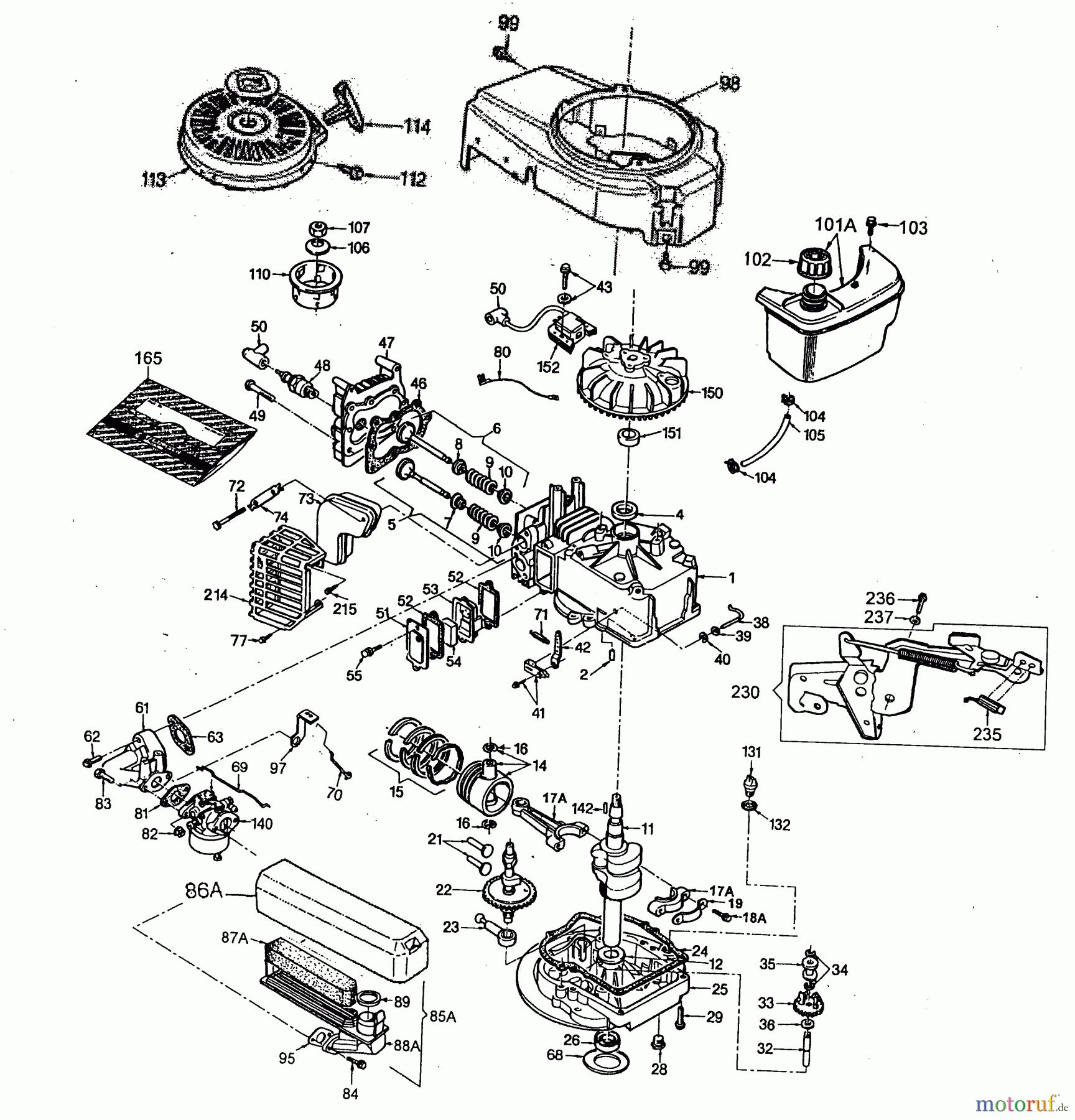 Wolf-Garten Benzinmotoren Tecumseh Vantage 35 2045000 (2003) Motor